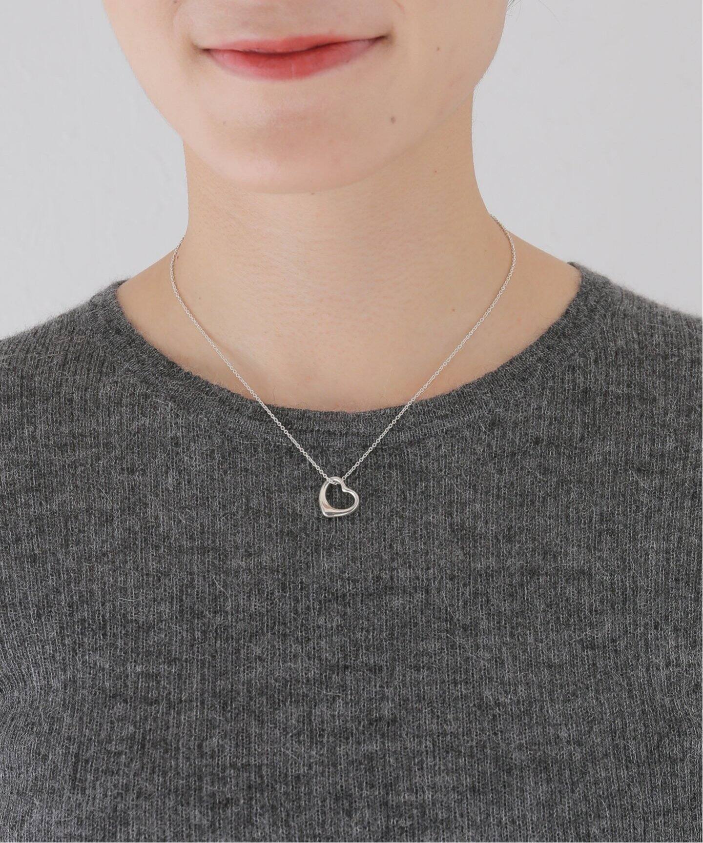 ティファニー ちっちゃく オープンハート XLサイズ ネックレス 特大  