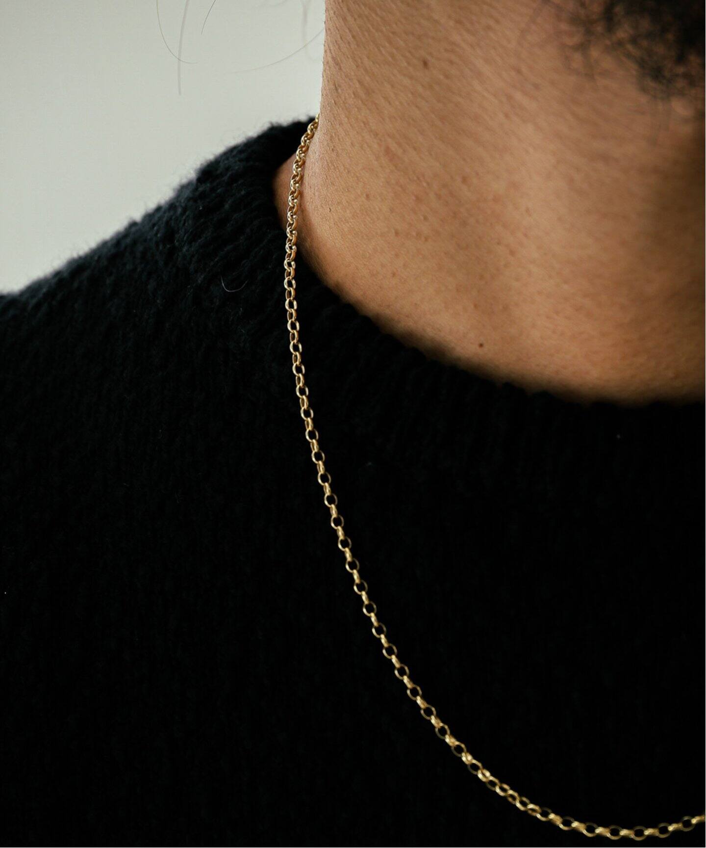 BYSMITH バイスミス】 9K Rolo Chain Necklace : 1.7mm × 50cm 