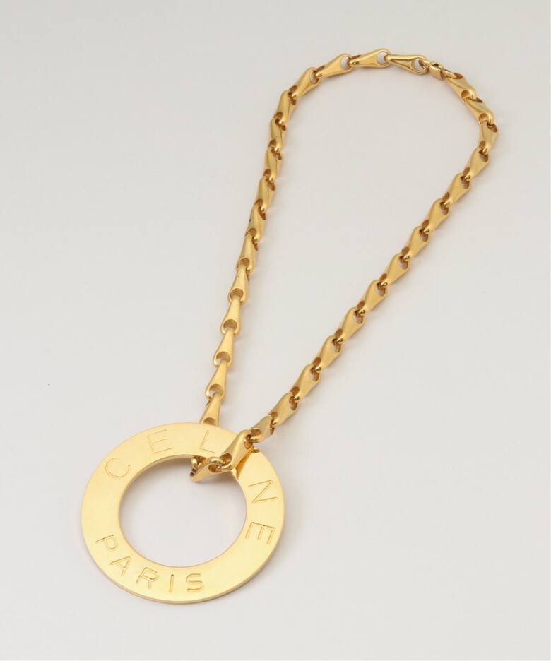 VINTAGE CELINE/セリーヌ】 サークルロゴ ネックレス（ネックレス 
