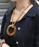 【VINTAGE CELINE/セリーヌ】 サークルロゴ ネックレス