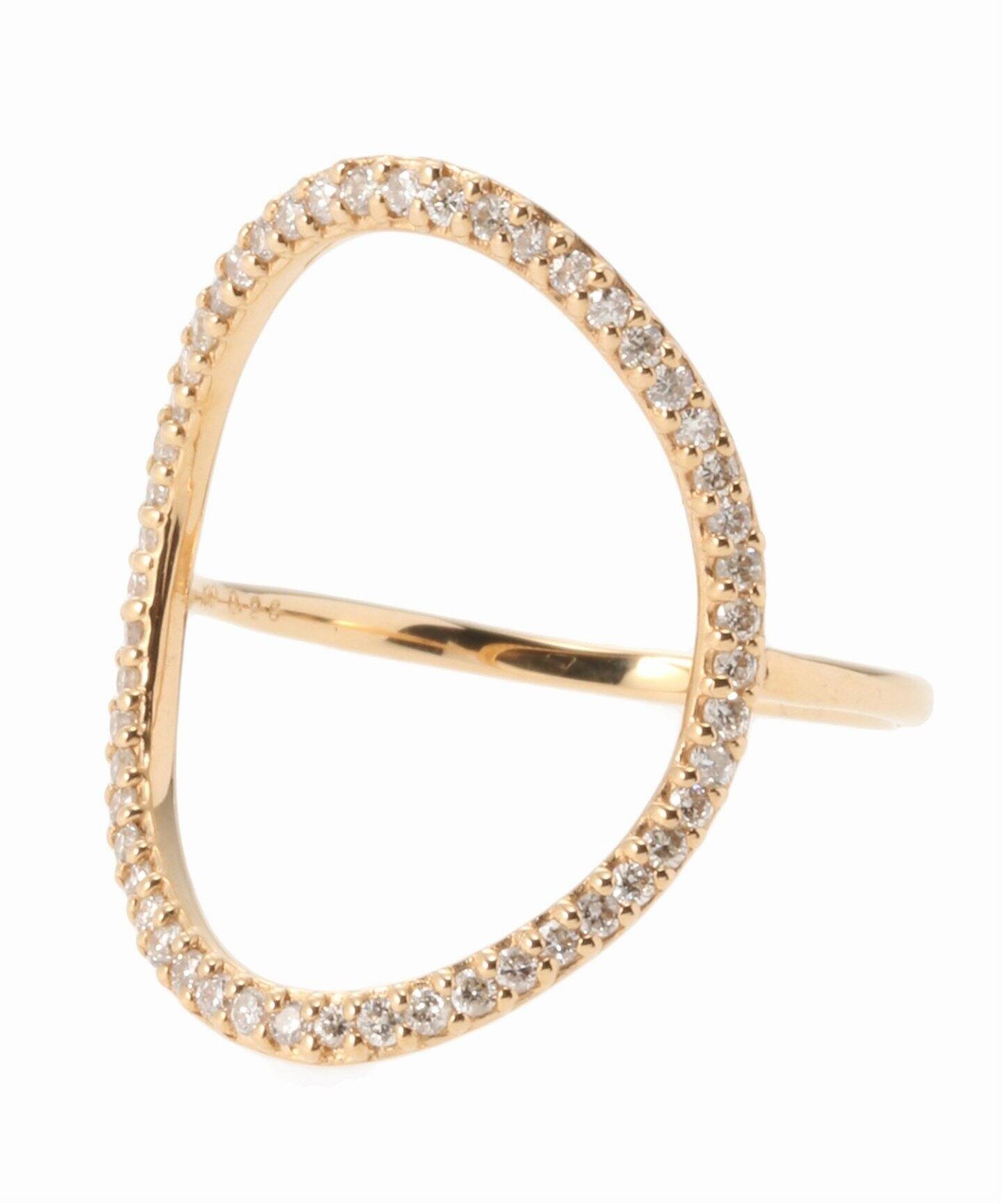 オーバルラインダイヤリング K10（リング）｜Lilas（リラ）の通販  