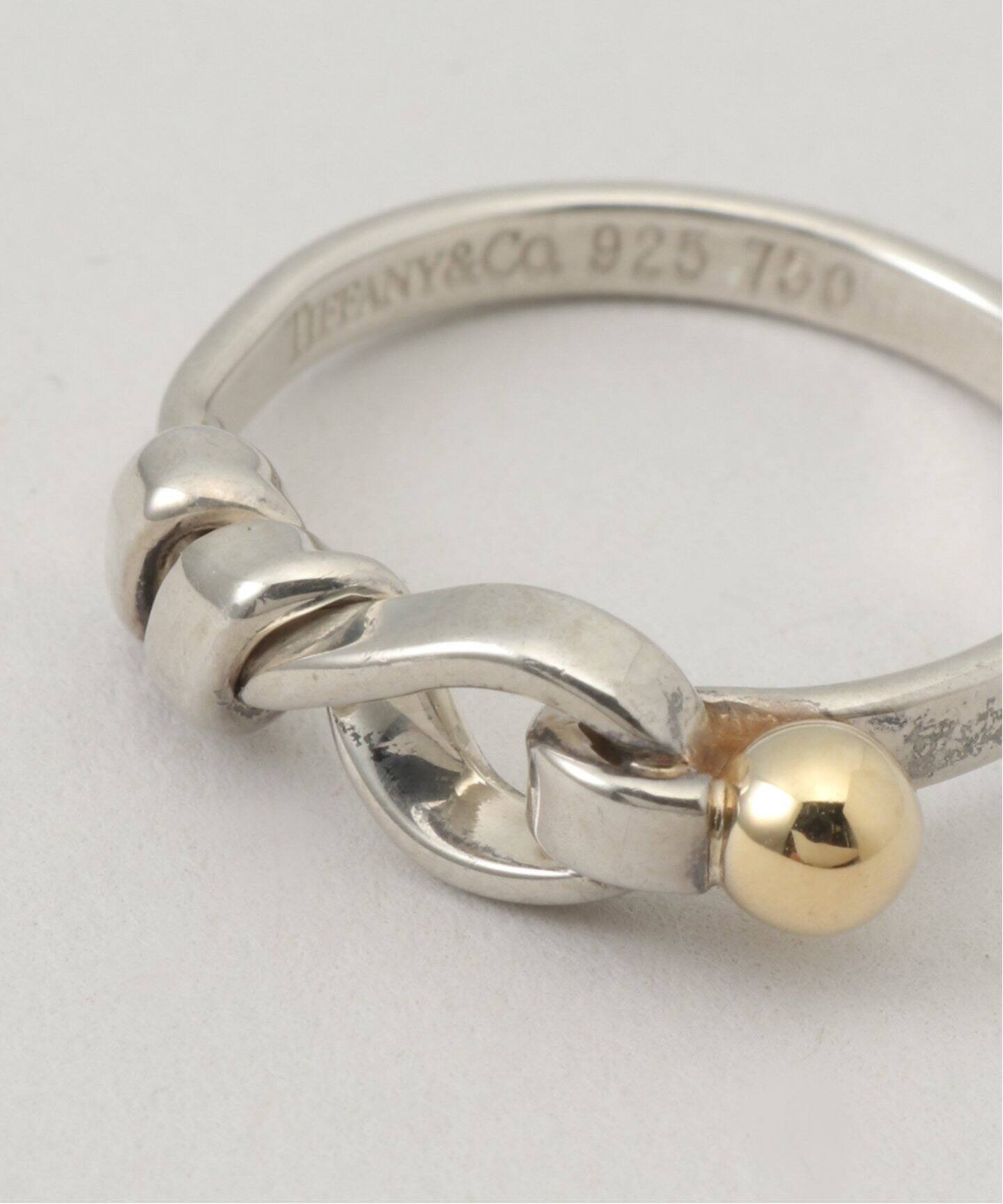 VINTAGE TIFFANY&Co./ティファニー】シルバー&ゴールドリング Flatwire 