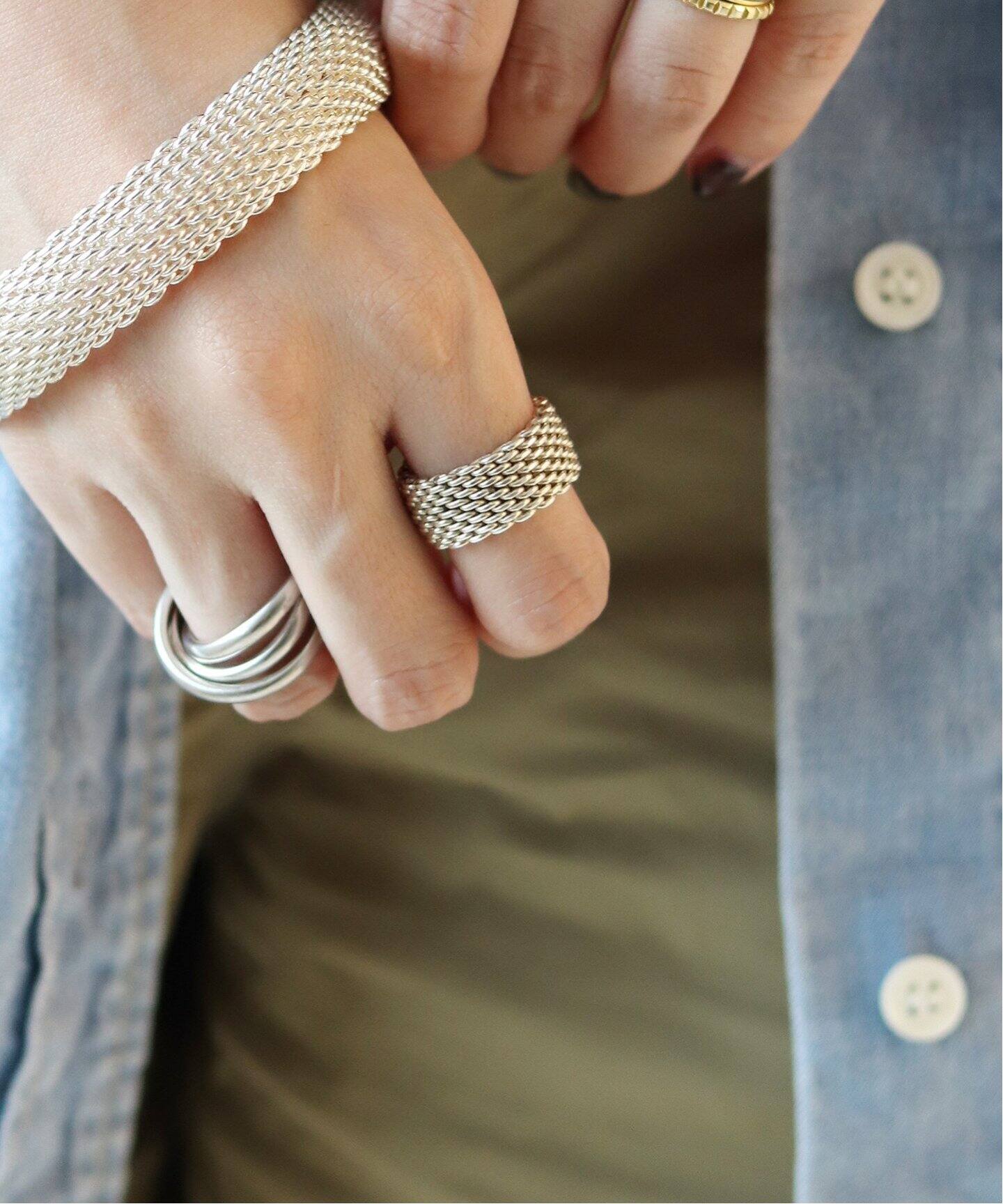 VINTAGE TIFFANY&Co./ティファニー】シルバーリング mesh（リング 