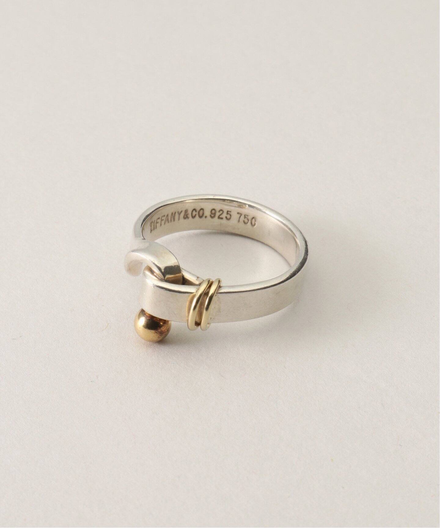 VINTAGE TIFFANY&Co./ティファニー】シルバー&ゴールドリング Hook eye 