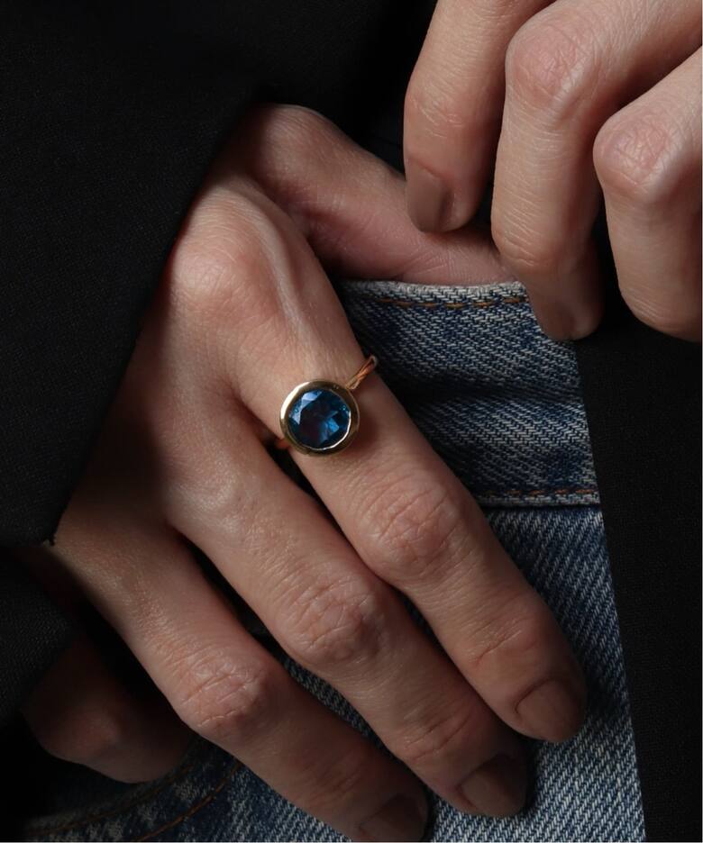 18K london blue topaz round ring／11（リング）｜DECOUVERTE（デクー 