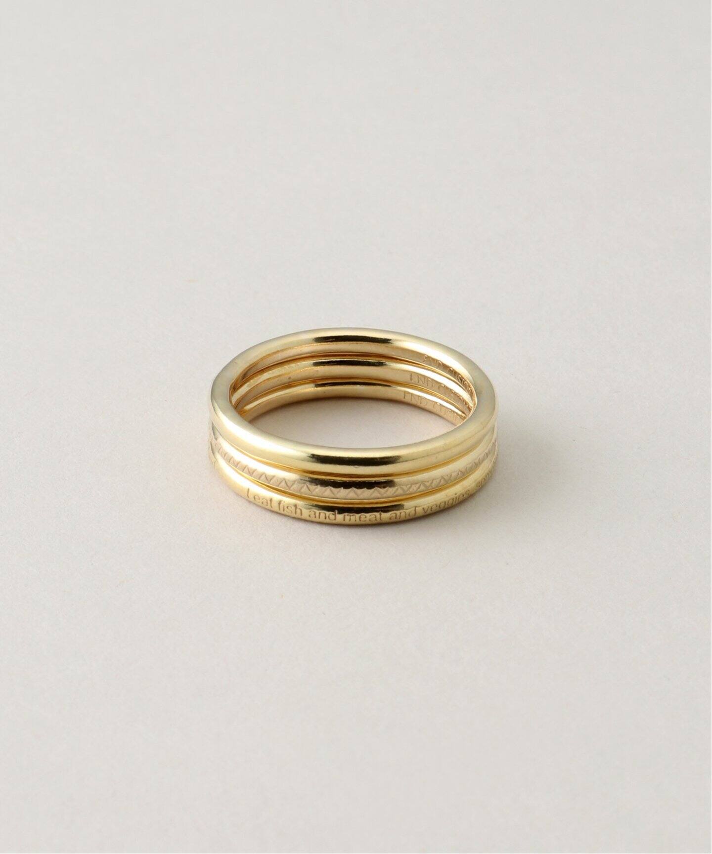 END CUSTOM JEWELLERS / エンド 】3 Stack Gold Ring（リング  
