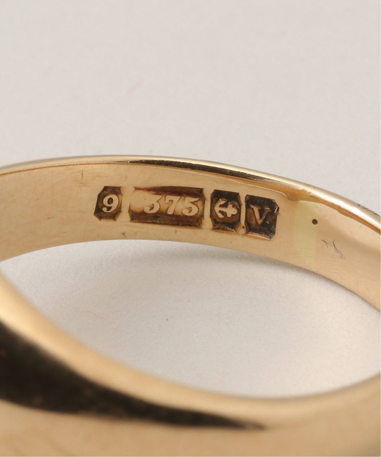 UK Vintage Jewelry】K9 Signet initial Ring 7.0/21（リング  