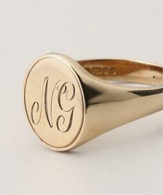 UK Vintage Jewelry】No.146 / K9 Initial Signet Ring（リング 