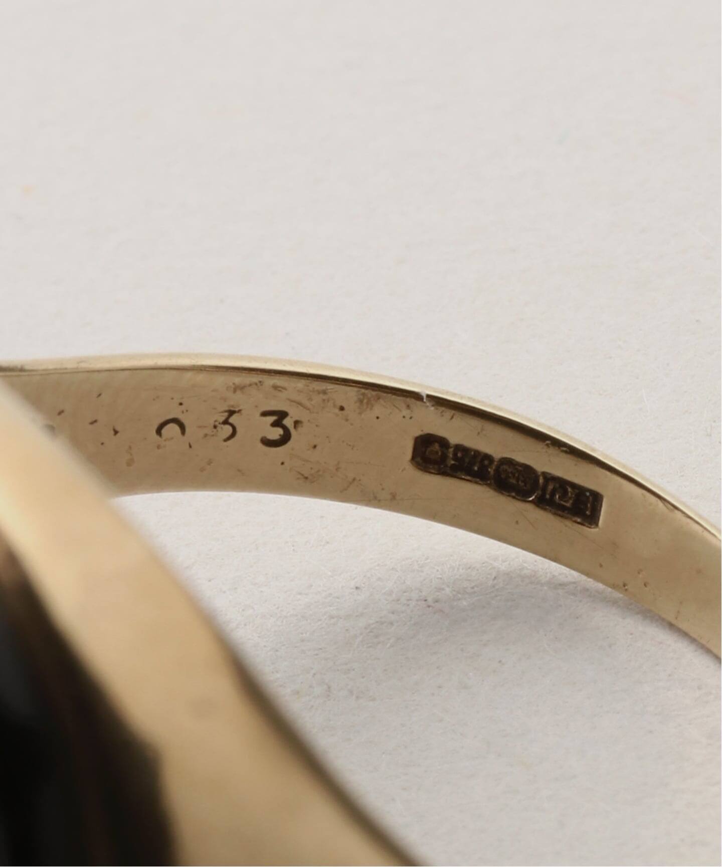 UK Vintage Jewelry】K9 Onyx Signet Ring（リング）｜WORLDLY-WISE 