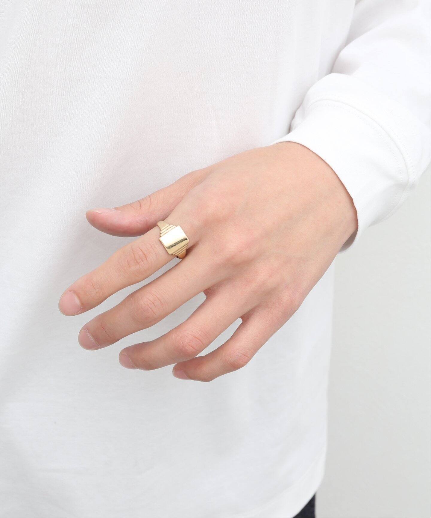 UK Vintage Jewelry】K9 Signet Square Ring（リング）｜WORLDLY-WISE