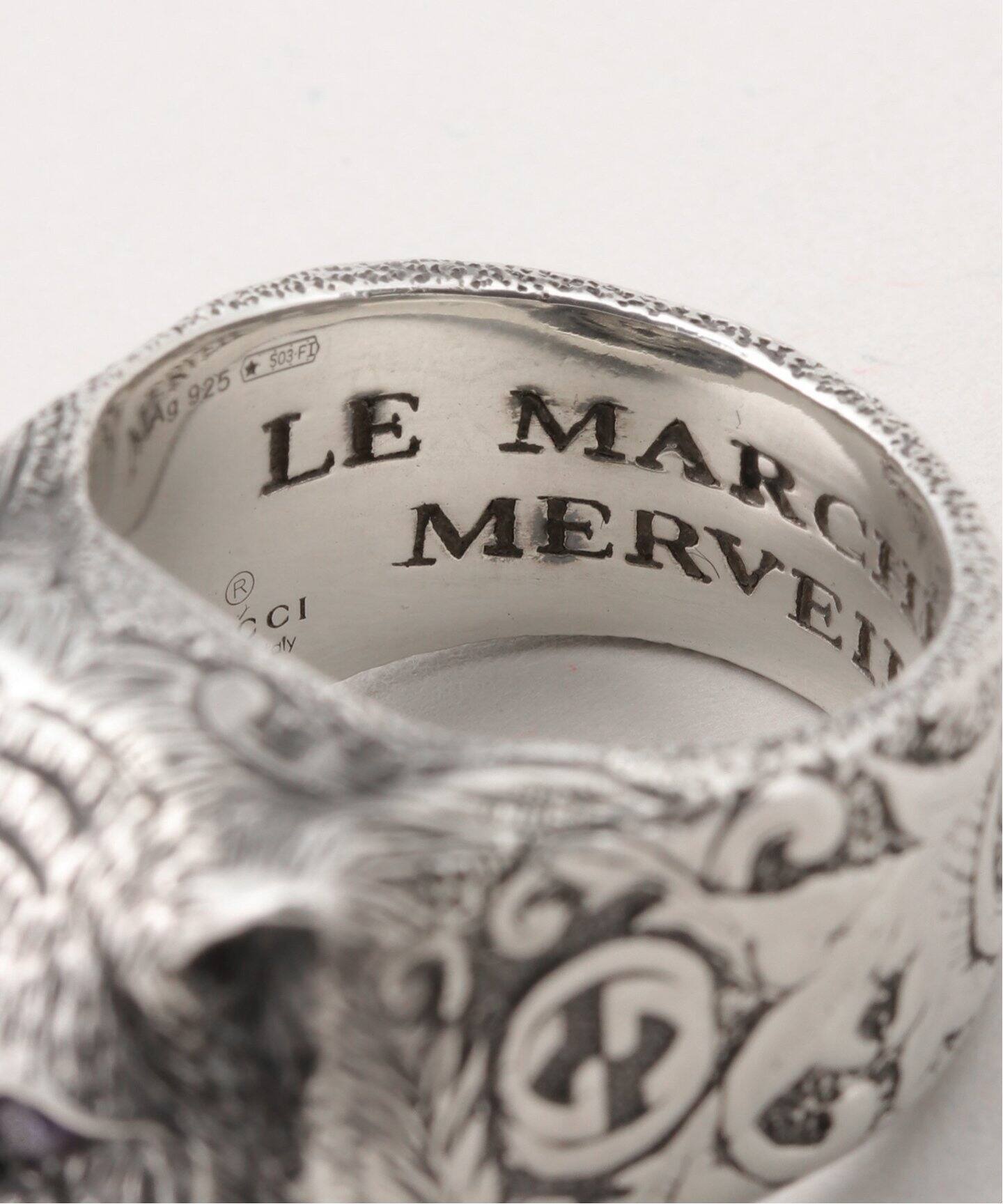 GUCCI Vintage / グッチ 】 Cathead Silver Ring #17（リング 