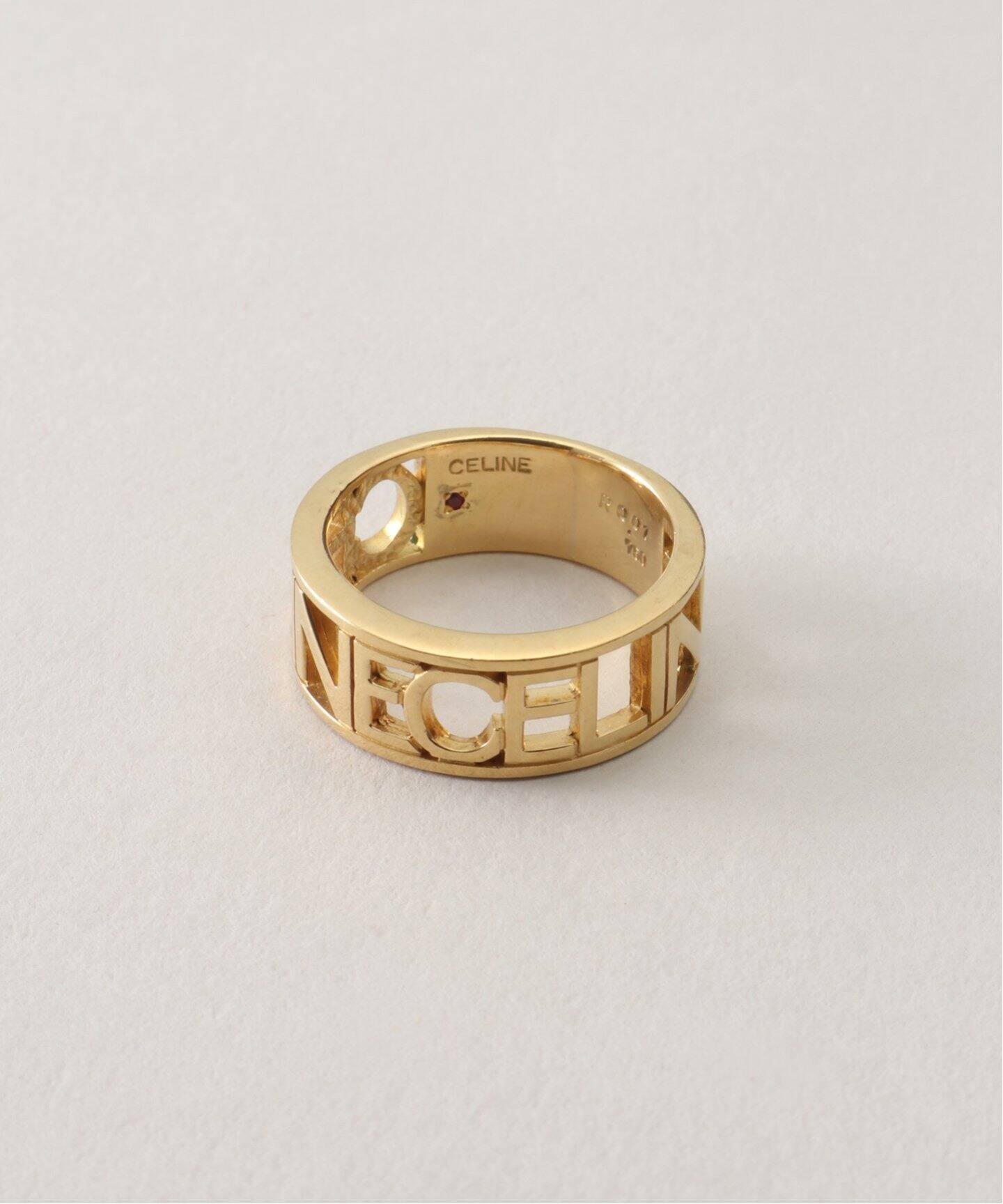 VINTAGE CELINE/セリーヌ】 K18・Logo Cut Out Ring（リング  