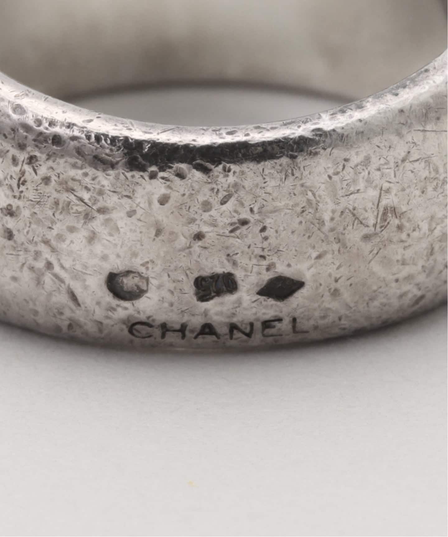 VINTAGE CHANEL/シャネル】Logo lettering ring wide（リング