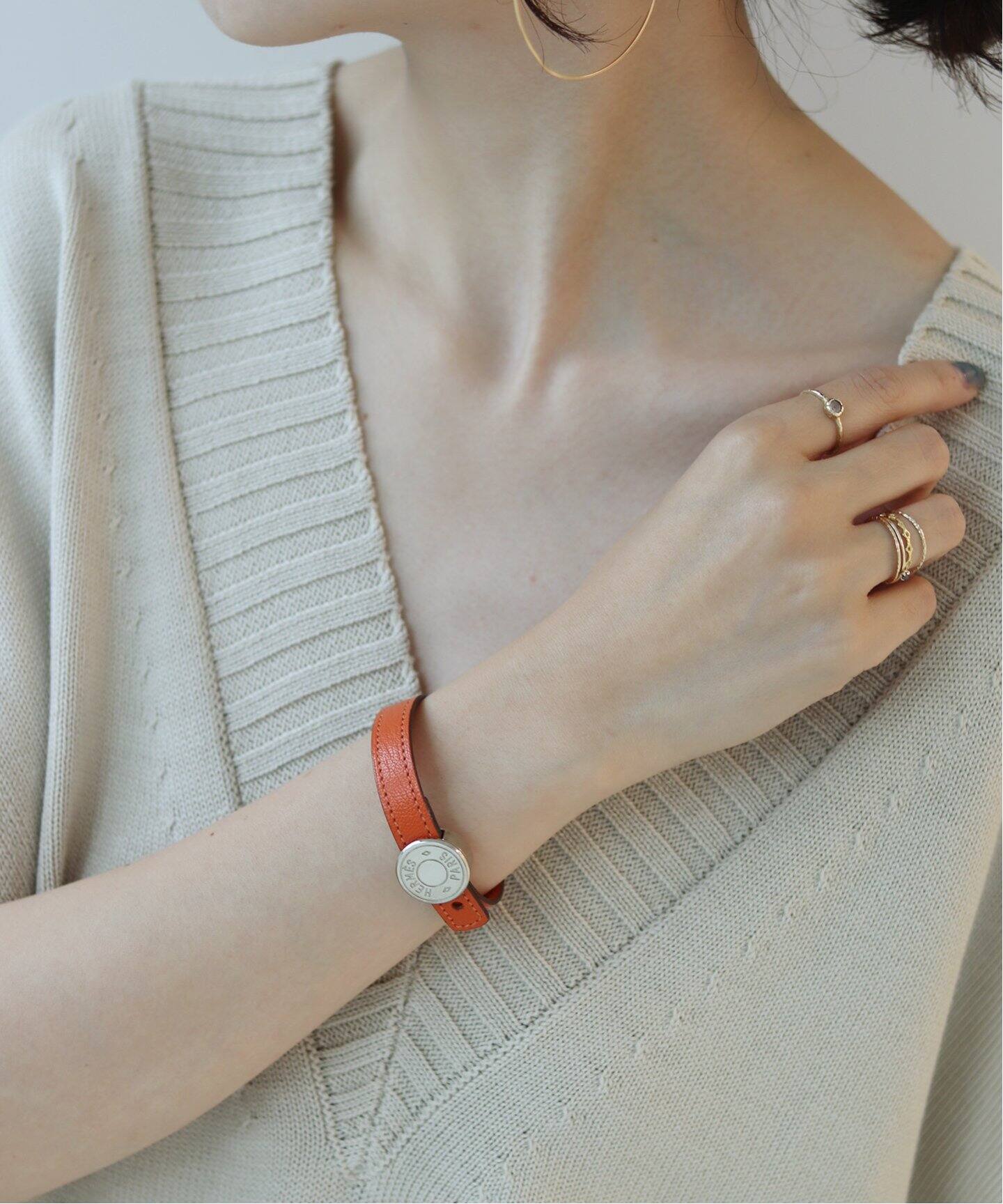 VINTAGE HERMES/エルメス】 Sellier looping bracelet（ブレスレット 