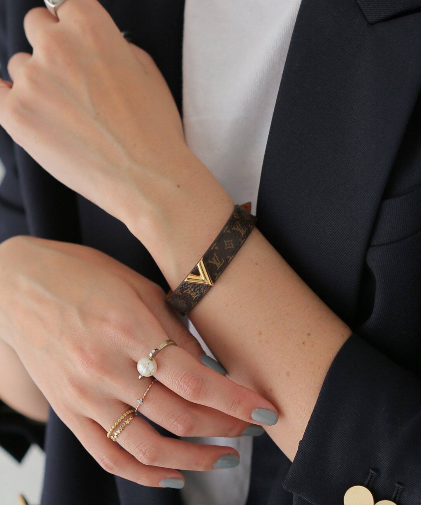 ルイヴィトン バングル （ルイ・ヴィトン カフ ナノグラム バングル S  