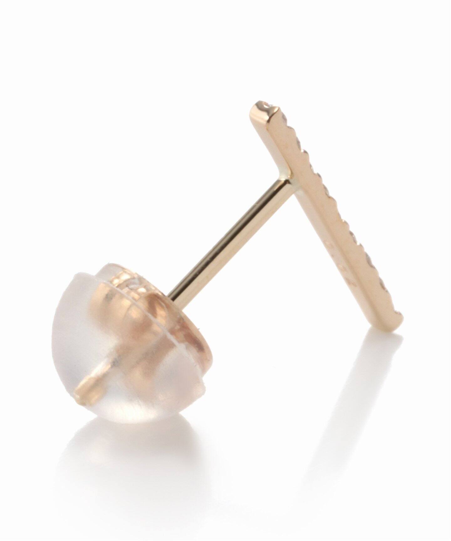 ダイヤ10mmバーピアス K10（両耳）（ピアス（両耳用））｜Lilas（リラ  