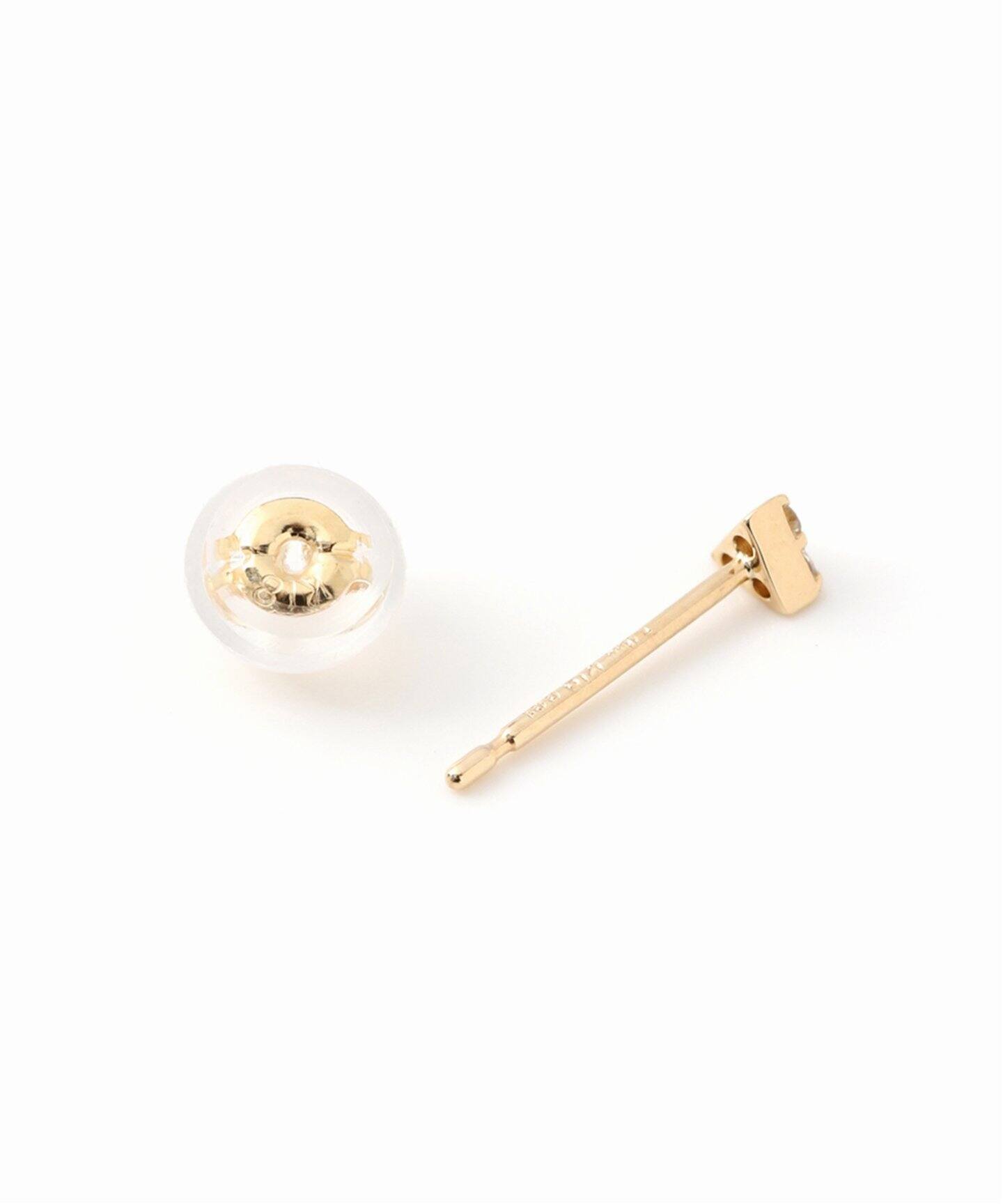 プチトライアングルダイヤピアス K18（両耳）（ピアス（両耳用 
