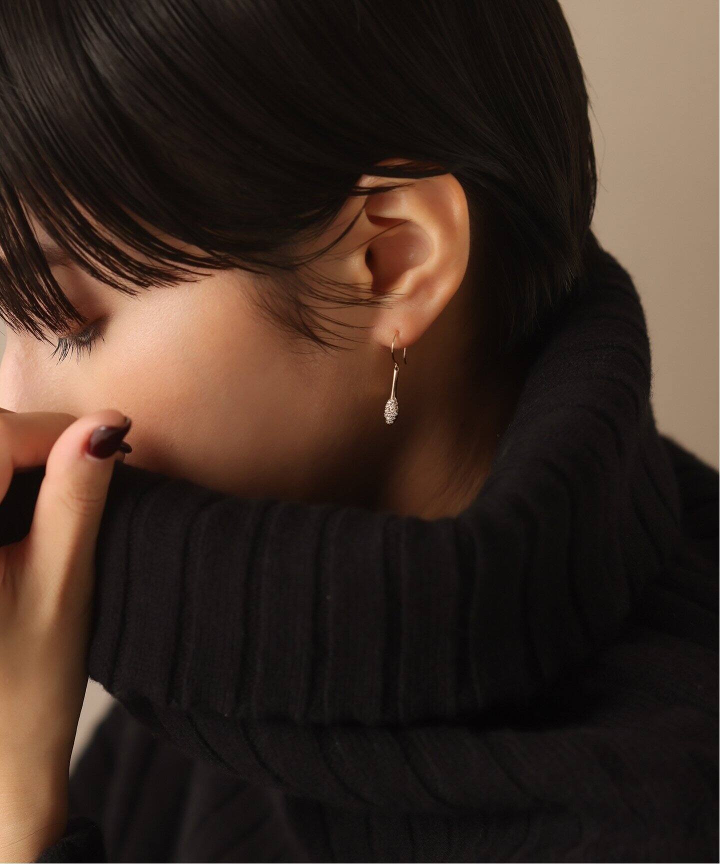 リファインドダイヤパヴェピアス K18（両耳）（ピアス（両耳用 