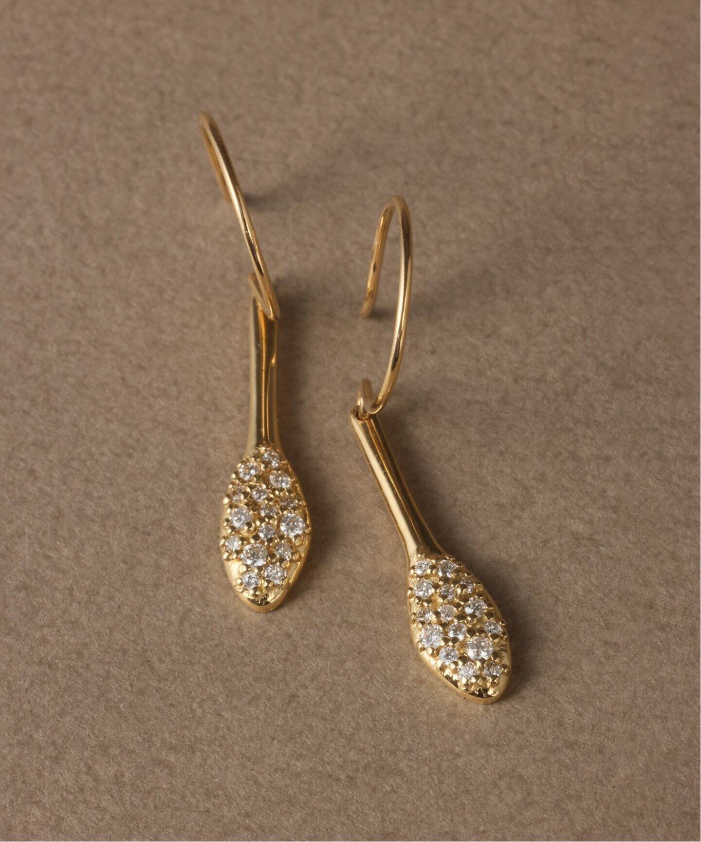 リファインドダイヤパヴェピアス K18（両耳）（ピアス（両耳用 