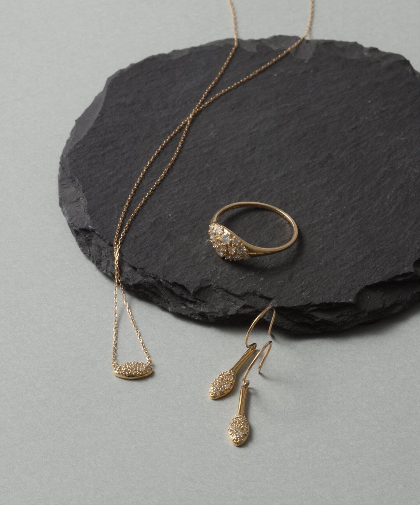 リファインドダイヤパヴェピアス K18（両耳）（ピアス（両耳用 