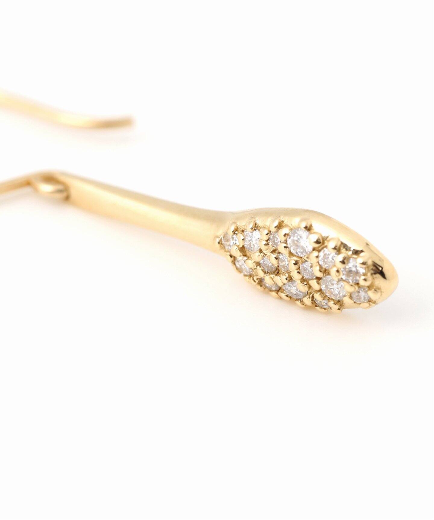 リファインドダイヤパヴェピアス K18（両耳）（ピアス（両耳用 