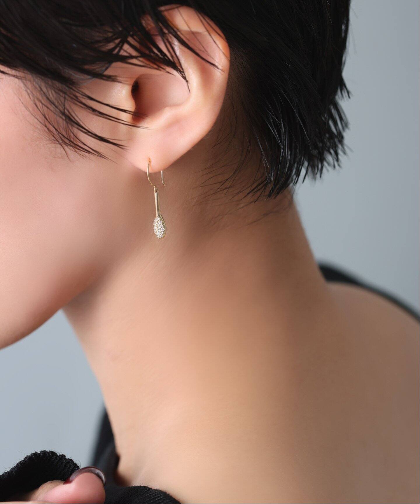 リファインドダイヤパヴェピアス K18（両耳）（ピアス（両耳用 
