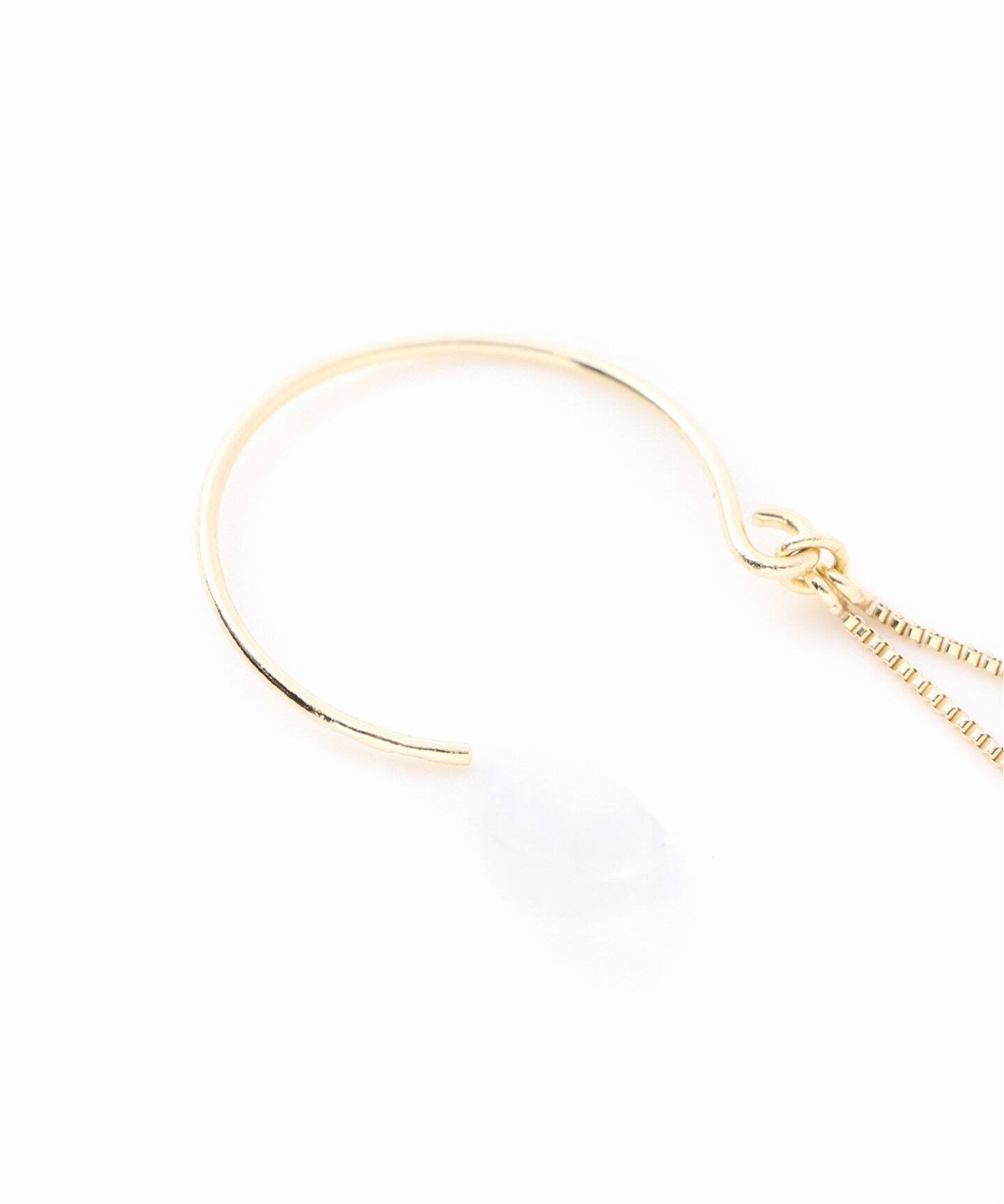 Lilasグラデーションパールカーブモチーフブレスレット K10