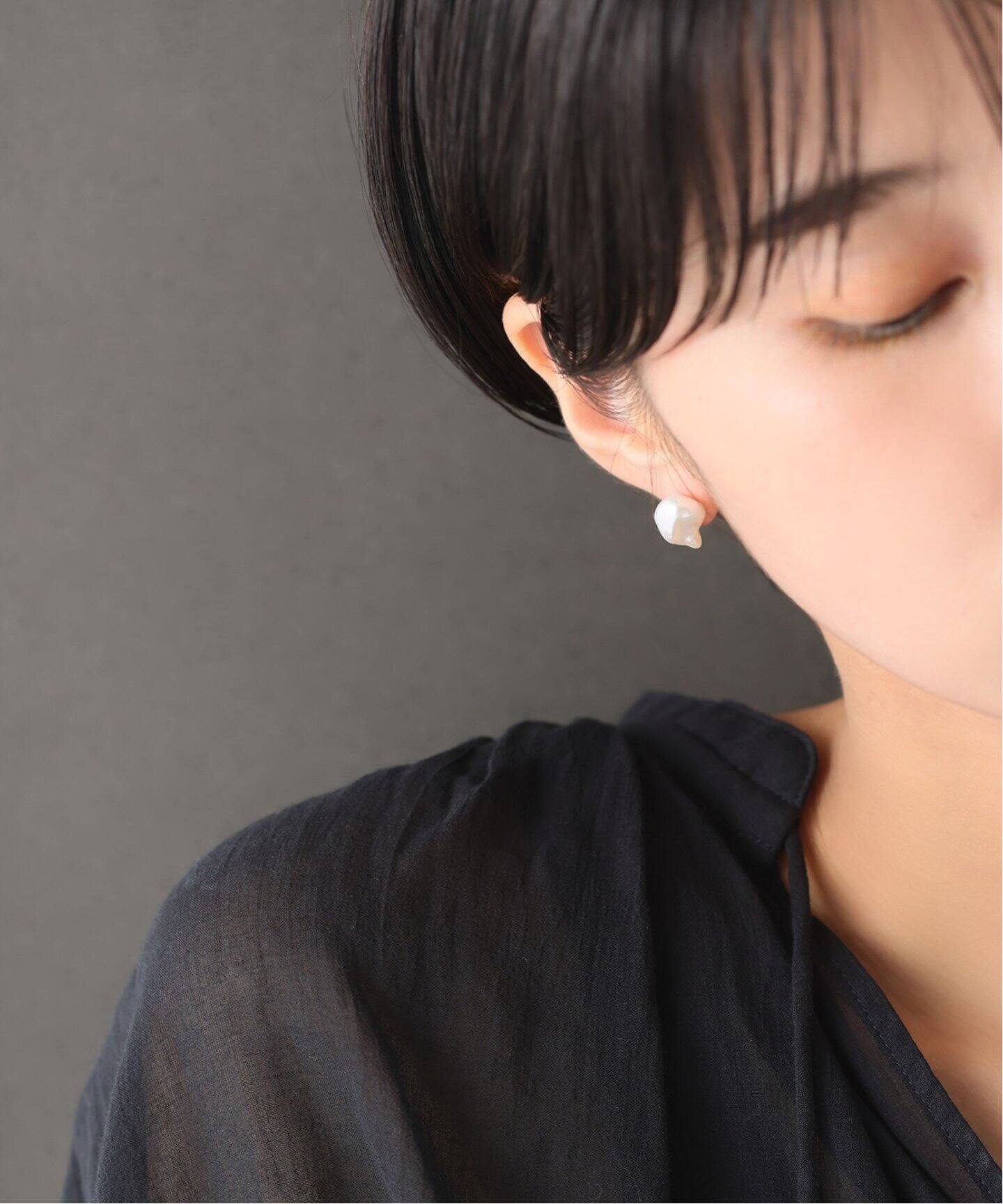 バロックパールピアス K10（片耳）（ピアス（片耳用））｜Lilas（リラ  