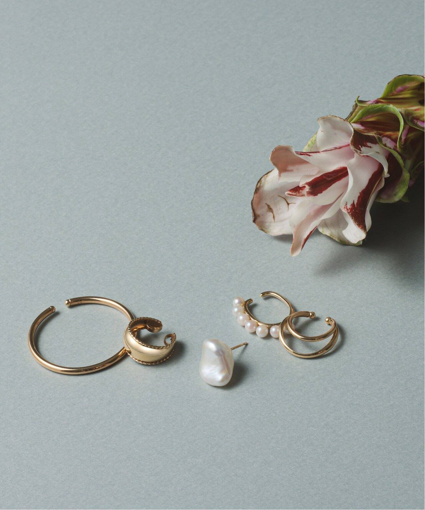 バロックパールピアス K10（片耳）（ピアス（片耳用））｜Lilas（リラ  