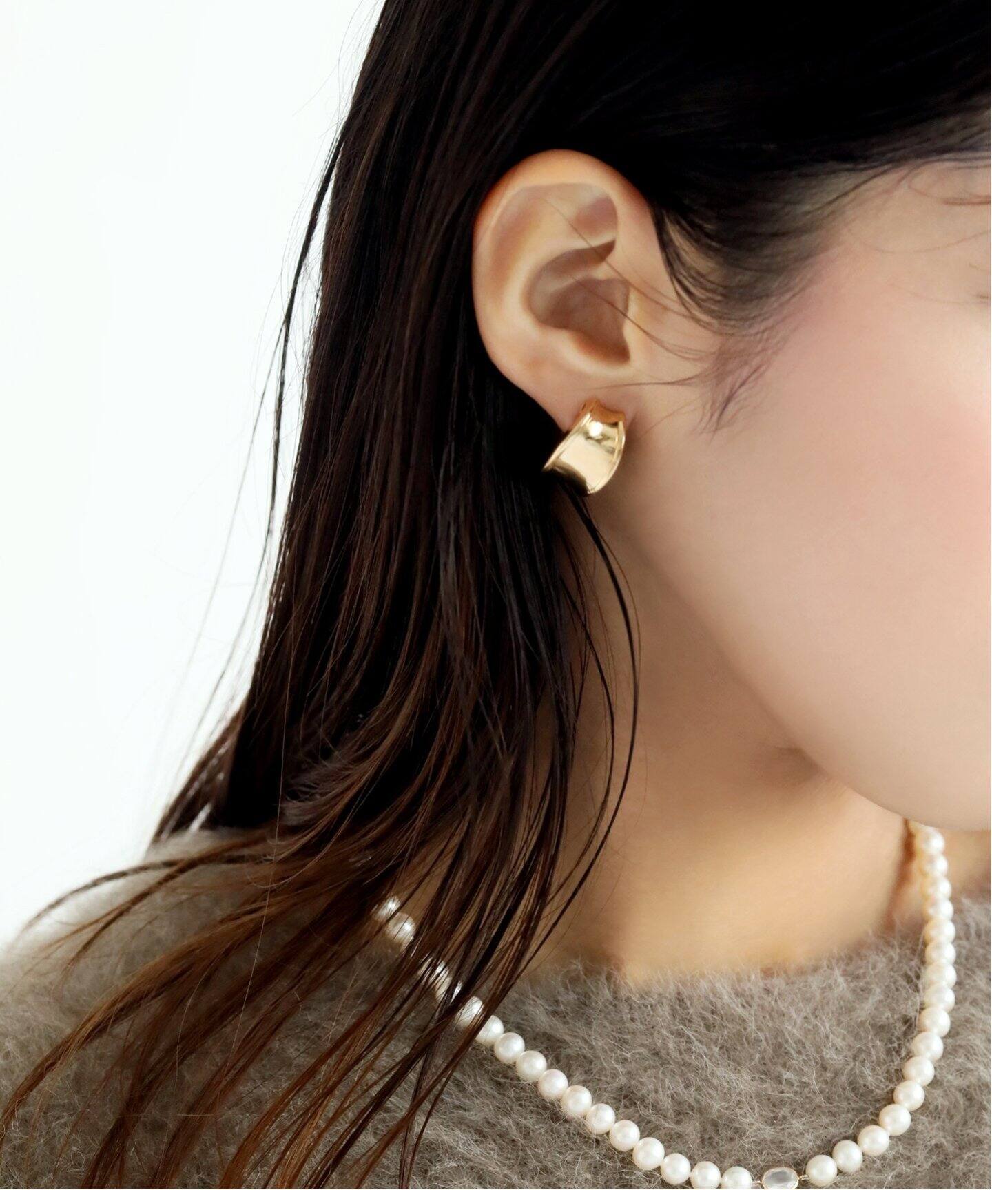 ワイドカールピアス K10（ピアス（両耳用））｜Lilas（リラ）の通販 