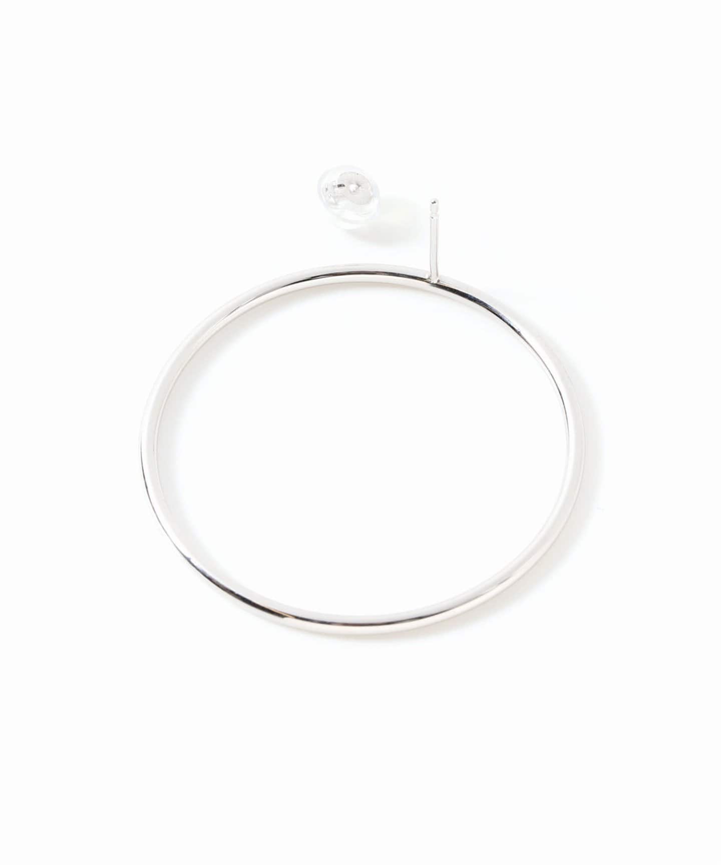 1.5パイプ3.4cmサークルピアスWG K10（ピアス（両耳用