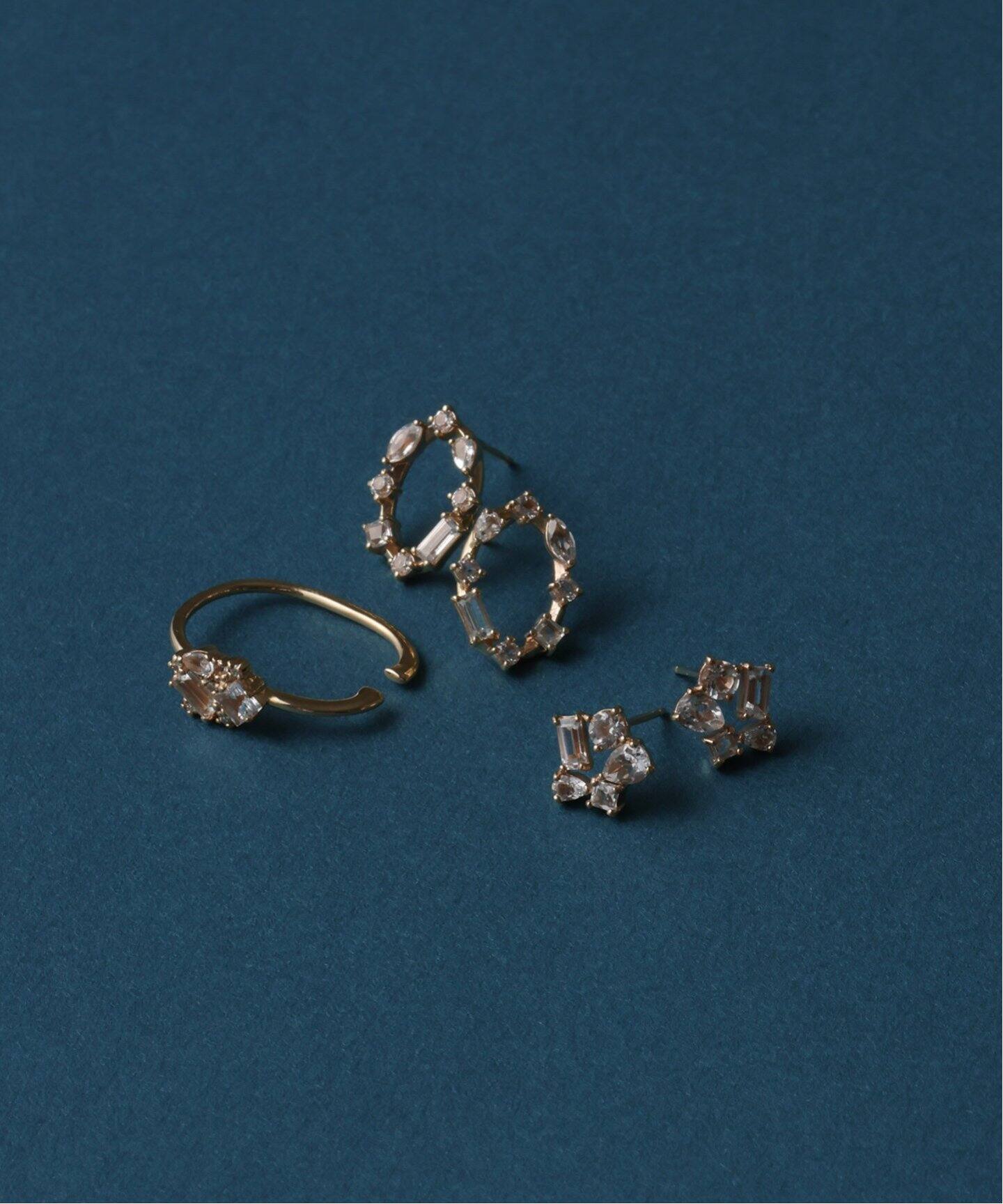 ミックスモチーフオーバルイヤーカフ K10（片耳）（イヤーカフ 