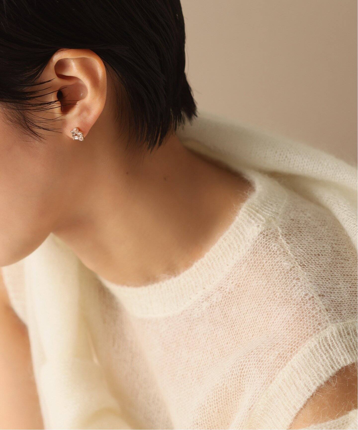 ミックスモチーフペンタゴンピアス K10（両耳）（ピアス（両耳用  