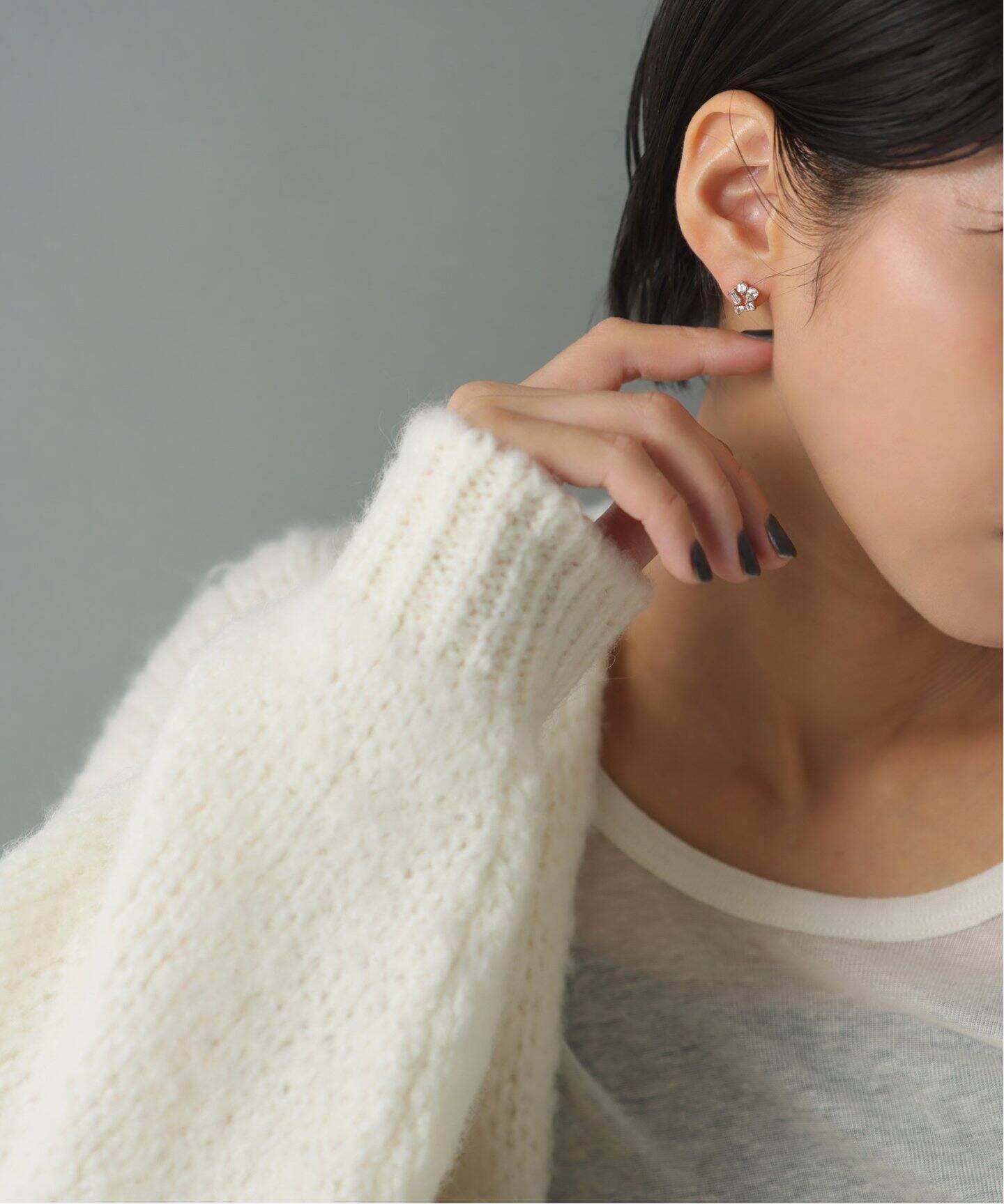 ミックスモチーフペンタゴンピアス K10（両耳）（ピアス（両耳用  