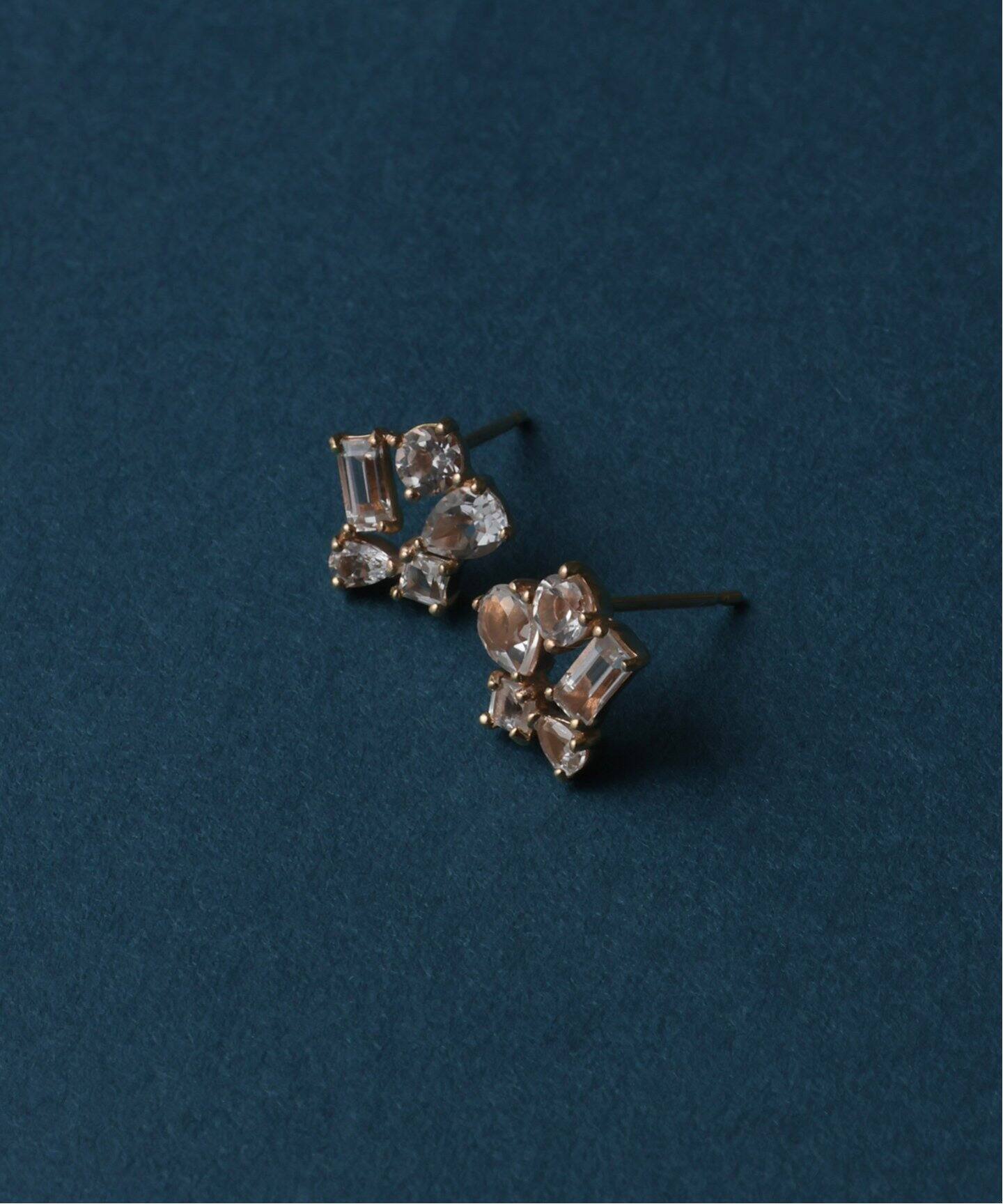 ミックスモチーフペンタゴンピアス K10（両耳）（ピアス（両耳用  