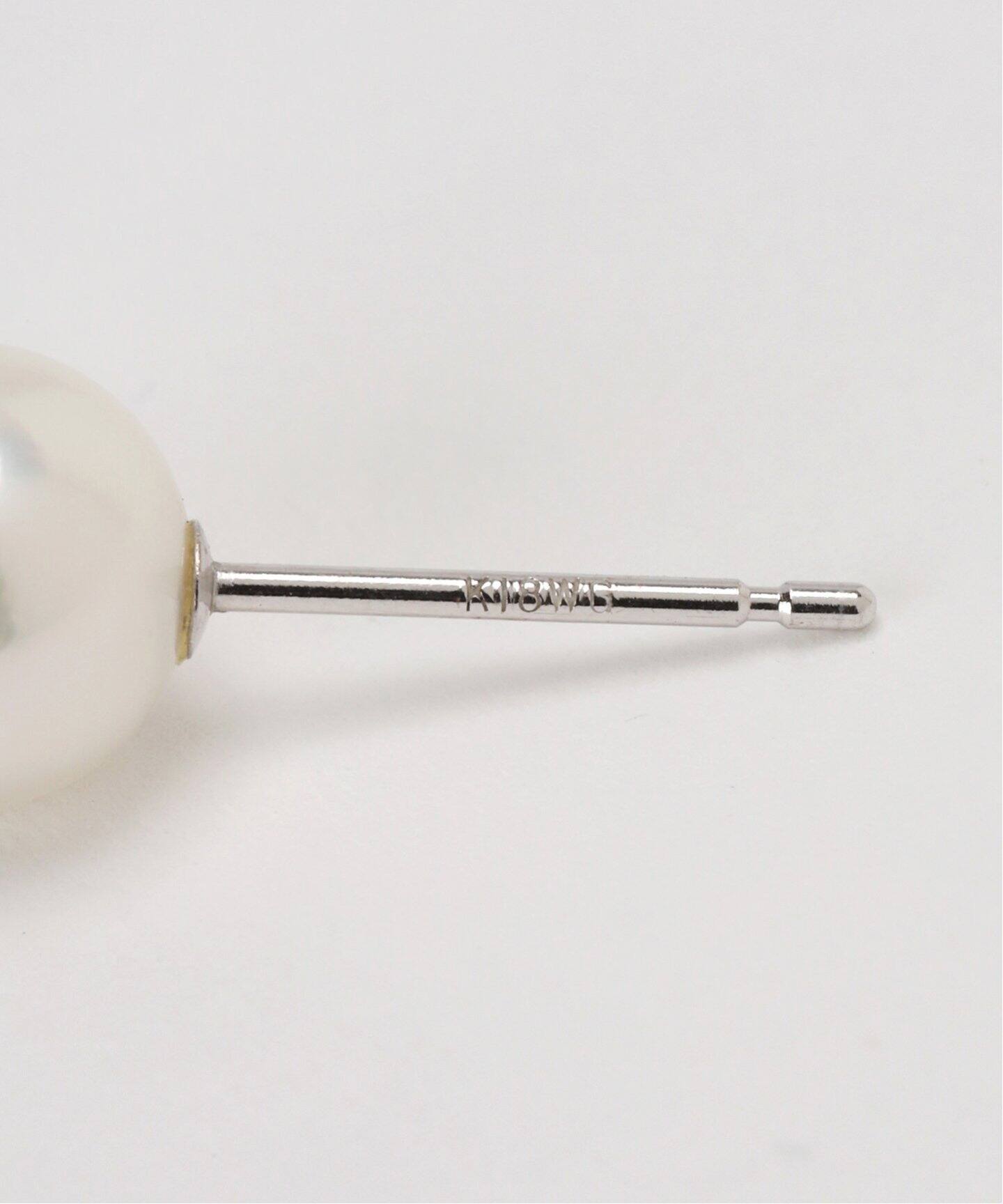 WEB限定》【Select by DECOUVERTE】18KWG 7.0mm あこやパールピアス(両 