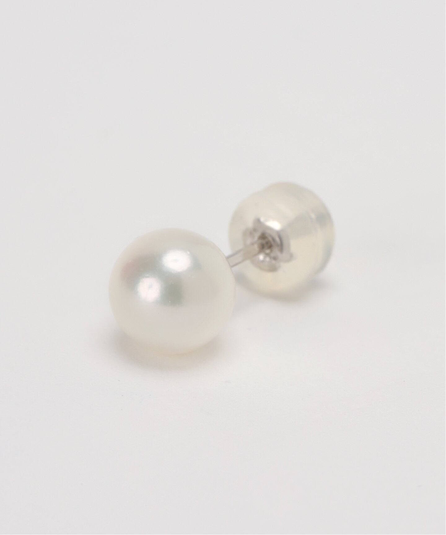 WEB限定》【Select by DECOUVERTE】18KWG 7.0mm あこやパールピアス(両 