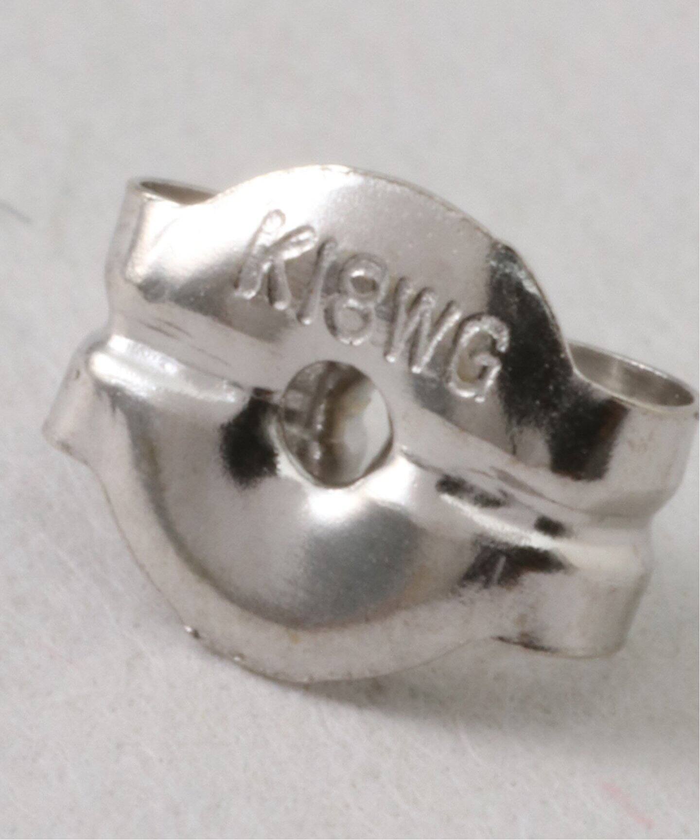 18KWG 0.2ct ダイヤモンド フクリンピアス(両耳)（ピアス（両耳用