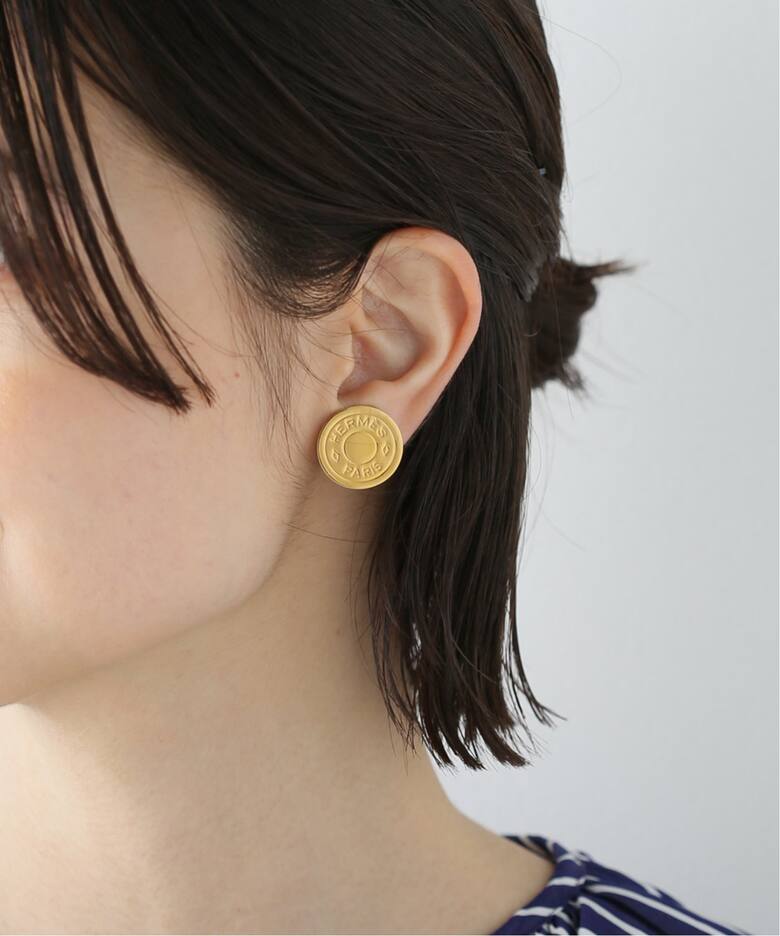 VINTAGE HERMES/エルメス】 セリエイヤリング(両耳)（イヤリング  