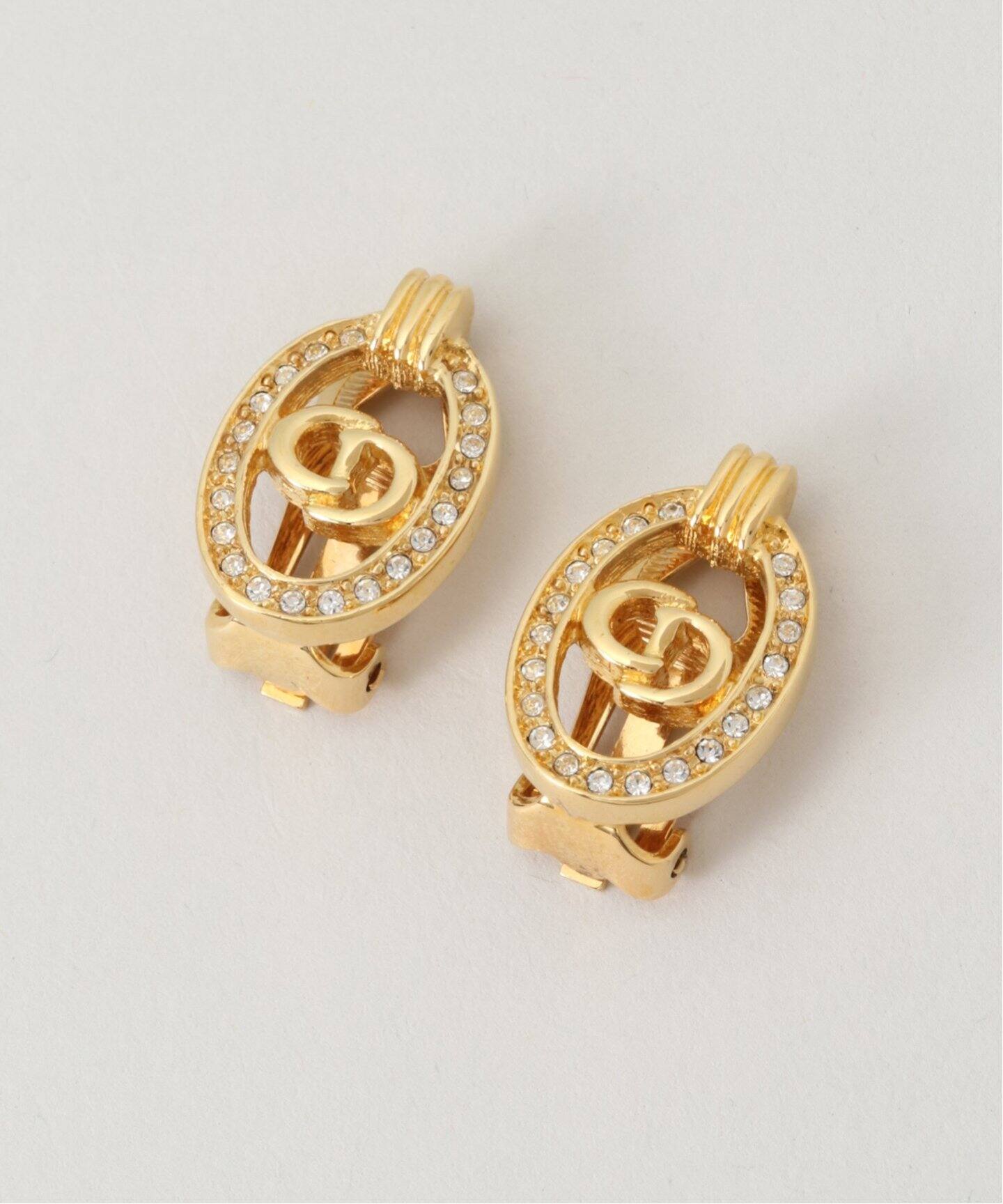 VINTAGE DIOR/ディオール】ロゴ イヤリング(両耳)（イヤリング  