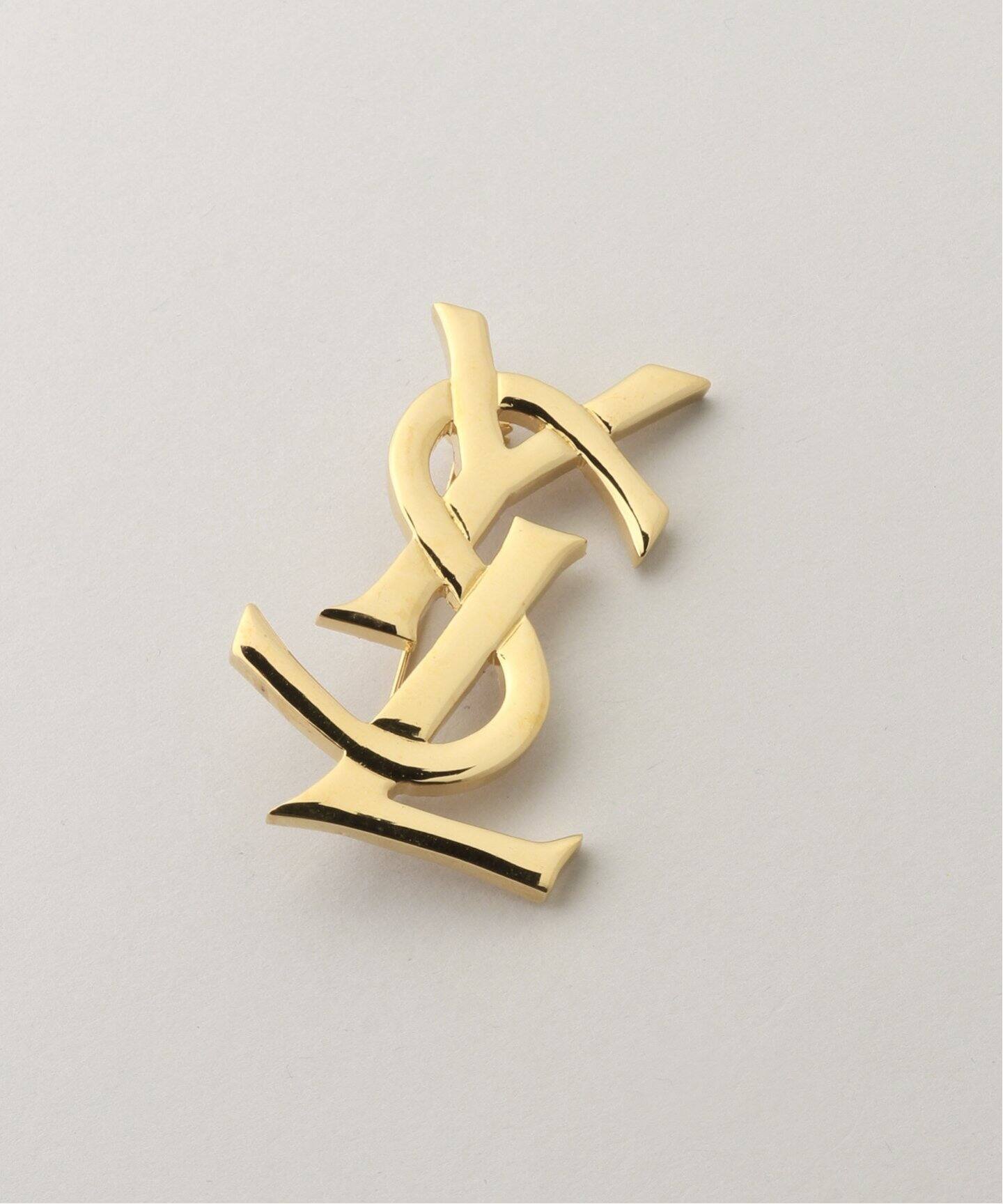 正規レア イヴサンローラン YSL 音符♪ クラシック シンボルブローチ 
