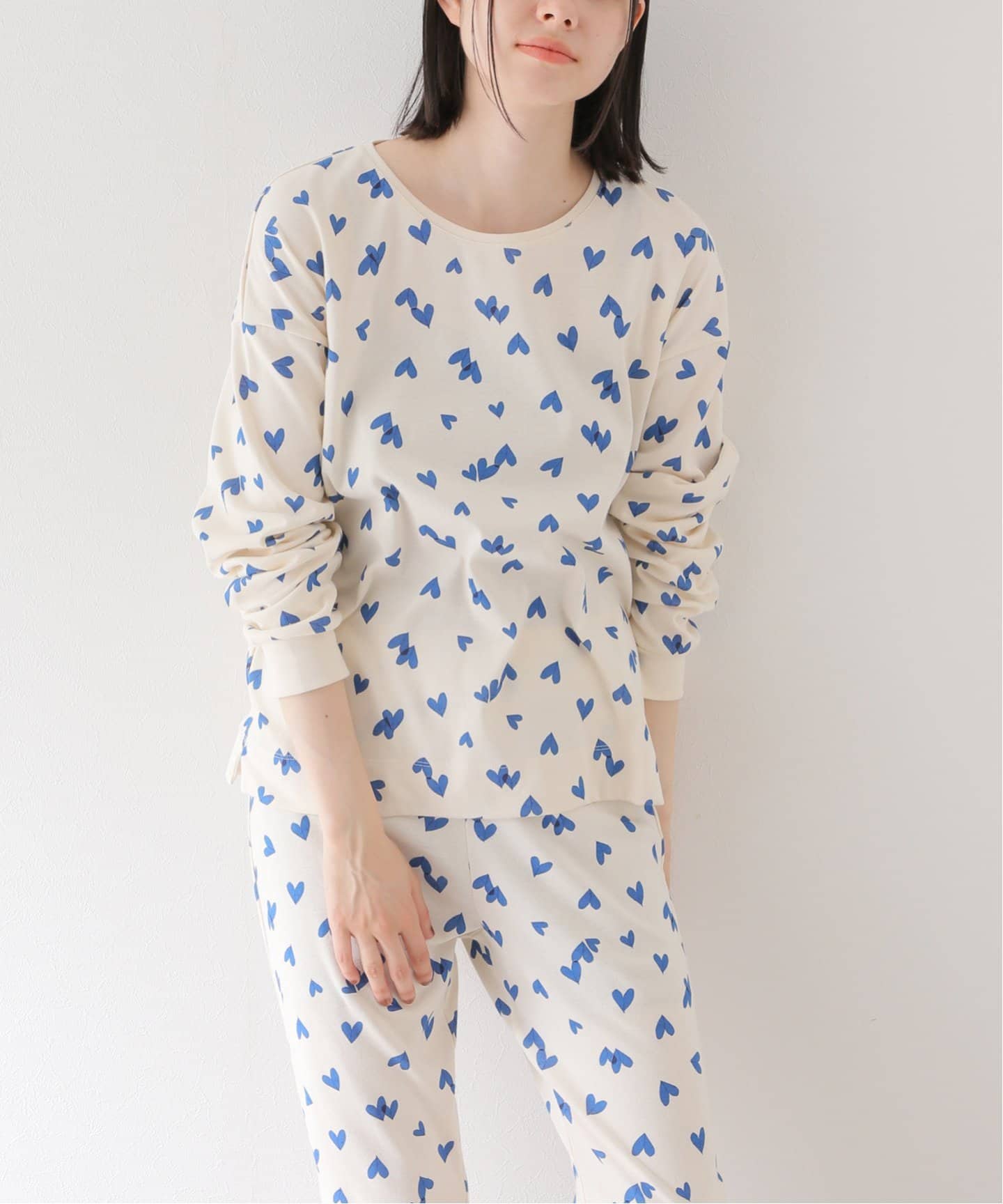 petit bateau プチバトー ハート パジャマ ルームウェア ブルー 青
