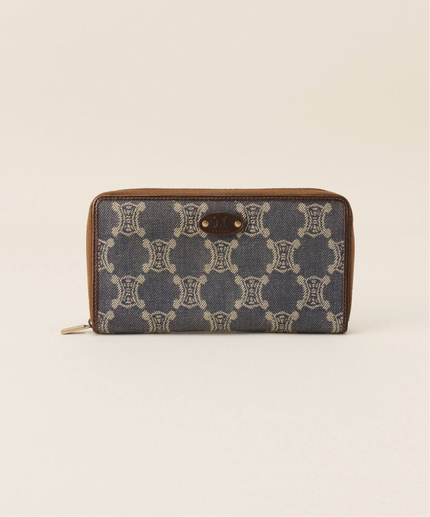 デニムマカダム◎CELINE セリーヌ デニムピーコート マカダム柄 ダブル 
