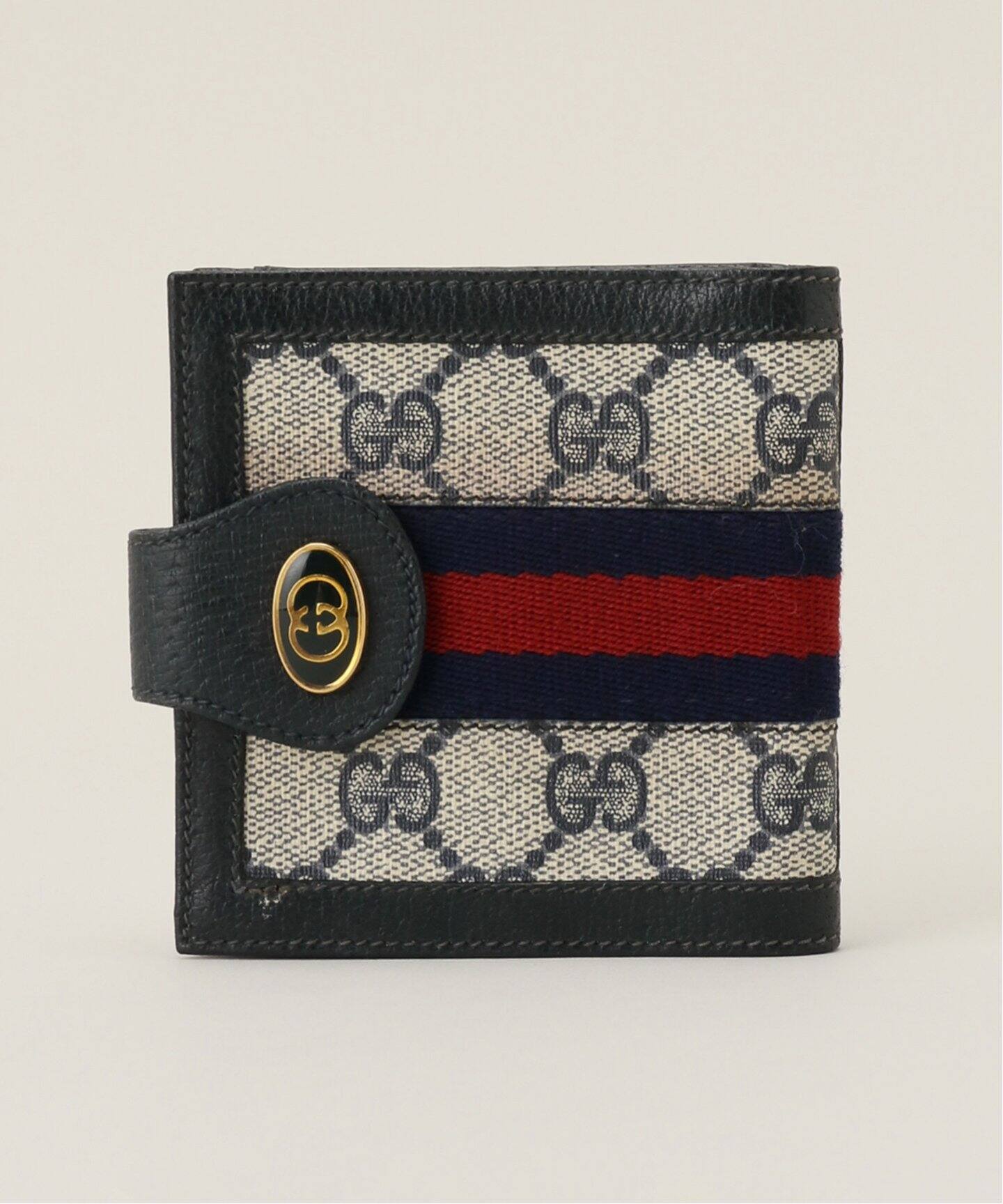 GUCCI / グッチ】ウォレット / 二つ折り財布 ネイビーシェリーライン  