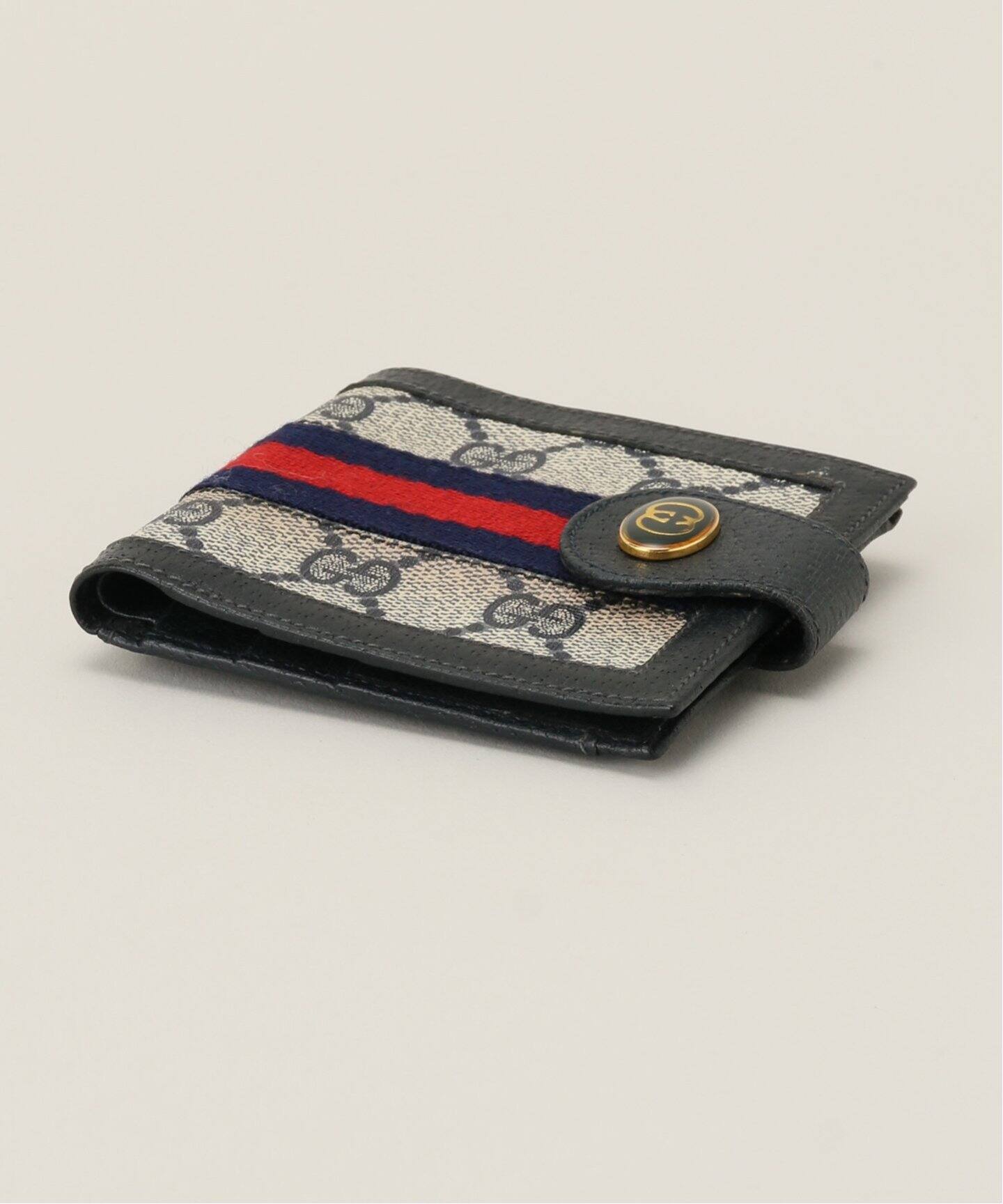 GUCCI / グッチ】ウォレット / 二つ折り財布 ネイビーシェリーライン 