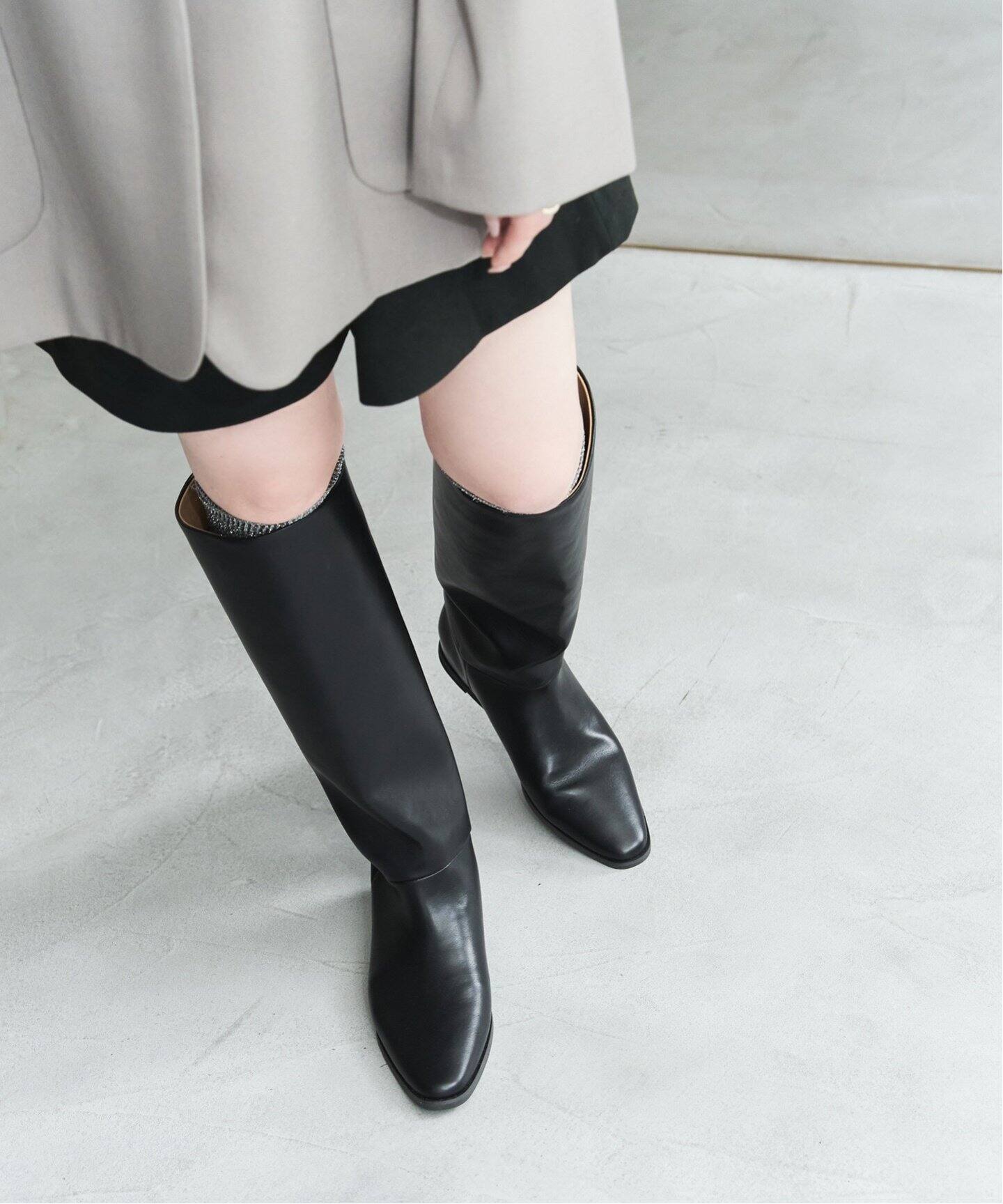 追加5》2cmワイドシャフトロングブーツ（ロングブーツ）｜LE TALON（ル  