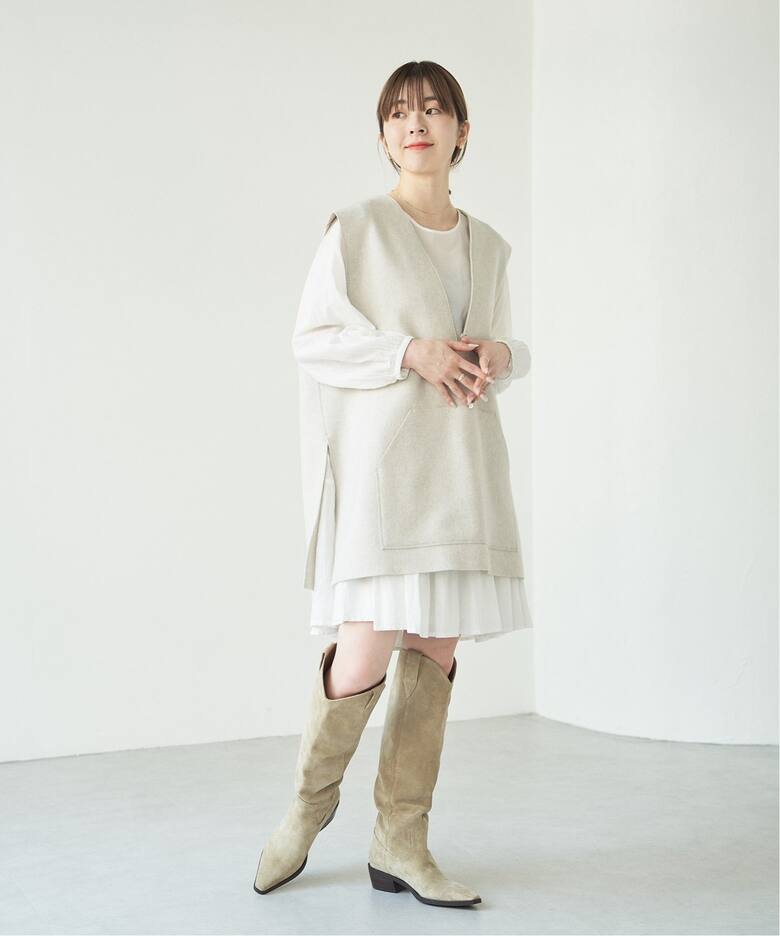 3.5cmレザーウエスタンロングブーツ（ロングブーツ）｜LE TALON（ル 