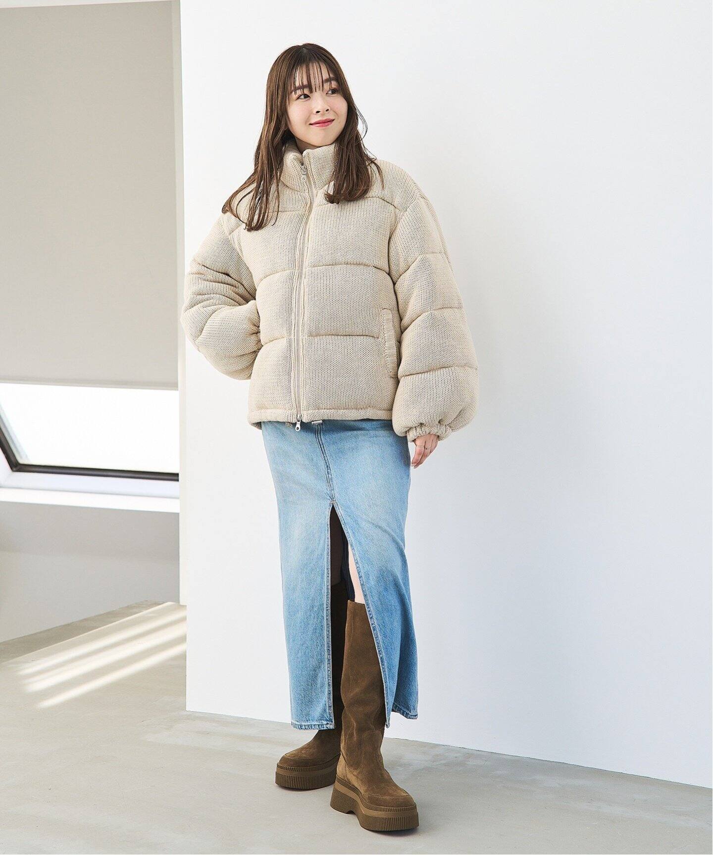KARIN TAKUBO×LE TALONレザープラットフォームロングブーツ（ロング 