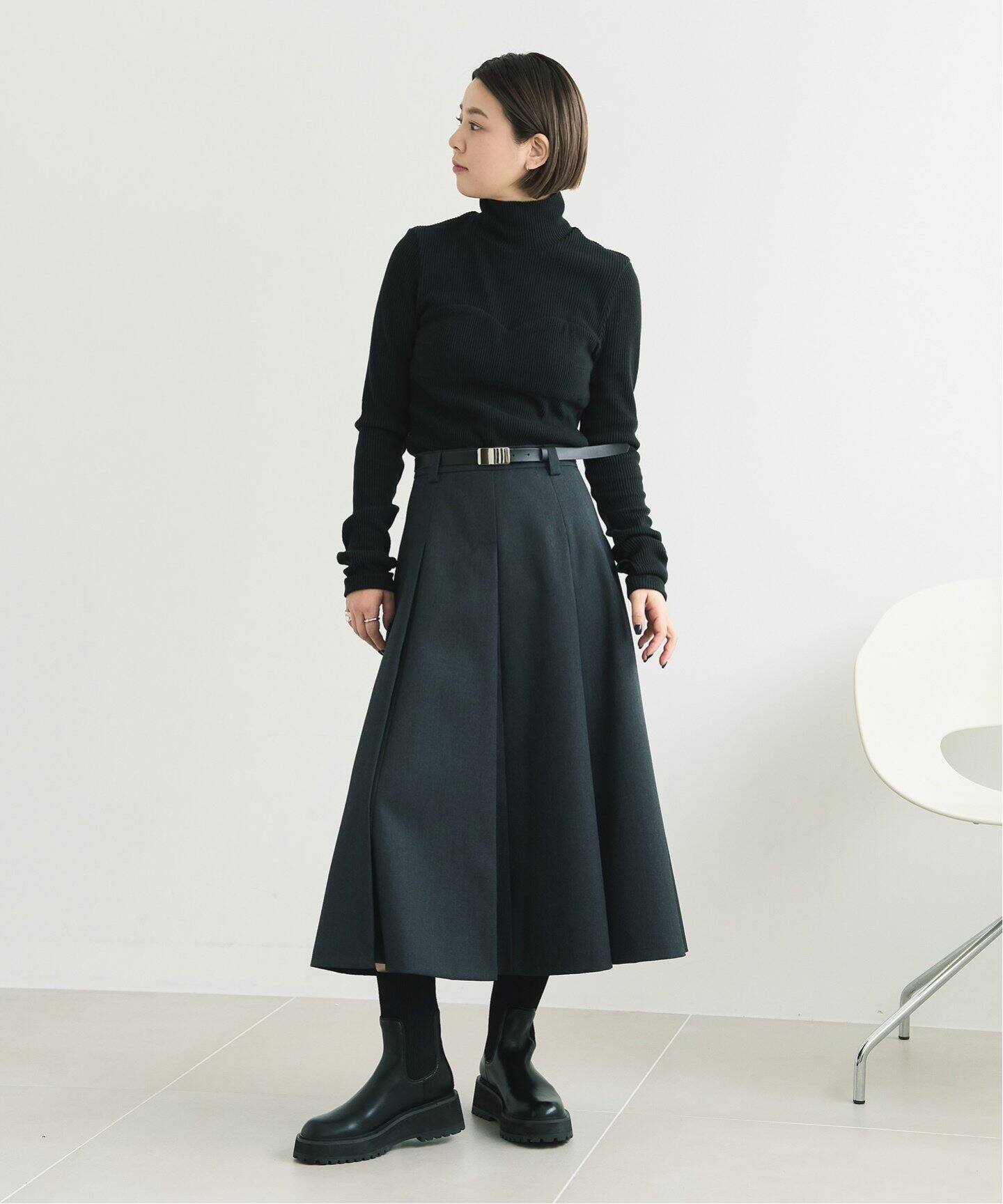 追加》アンクルリブトラックソールショートブーツ（ブーティ・ショート  