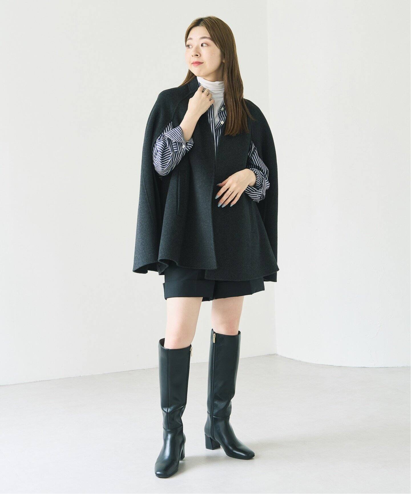 追加》5cmスクエアロングブーツ（ロングブーツ）｜LE TALON（ル タロン  